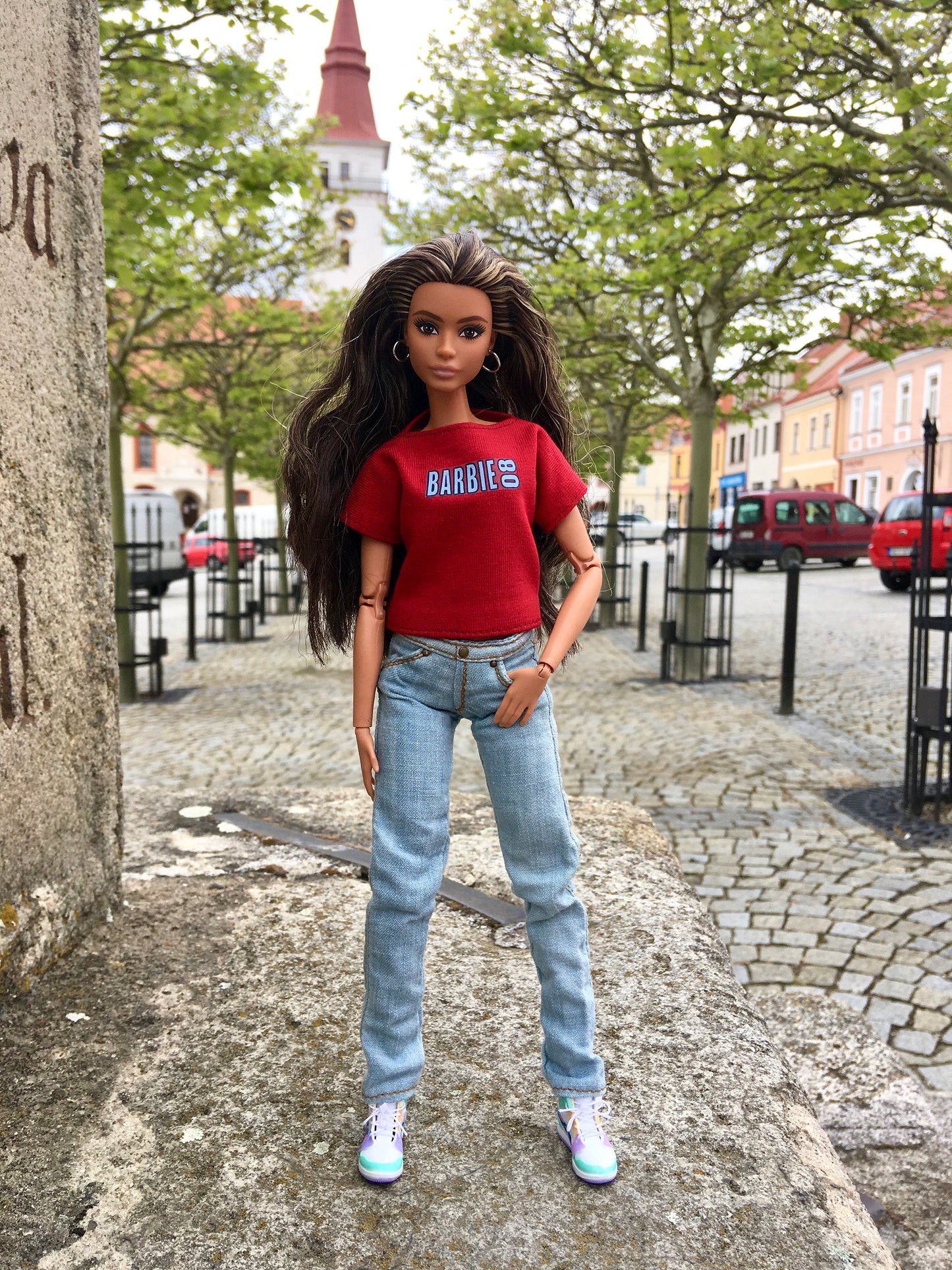 BQ-DENIO – Washed Slim Fit Light Blue Jeans for 11.5" 1/6 Scale Fashion Dolls