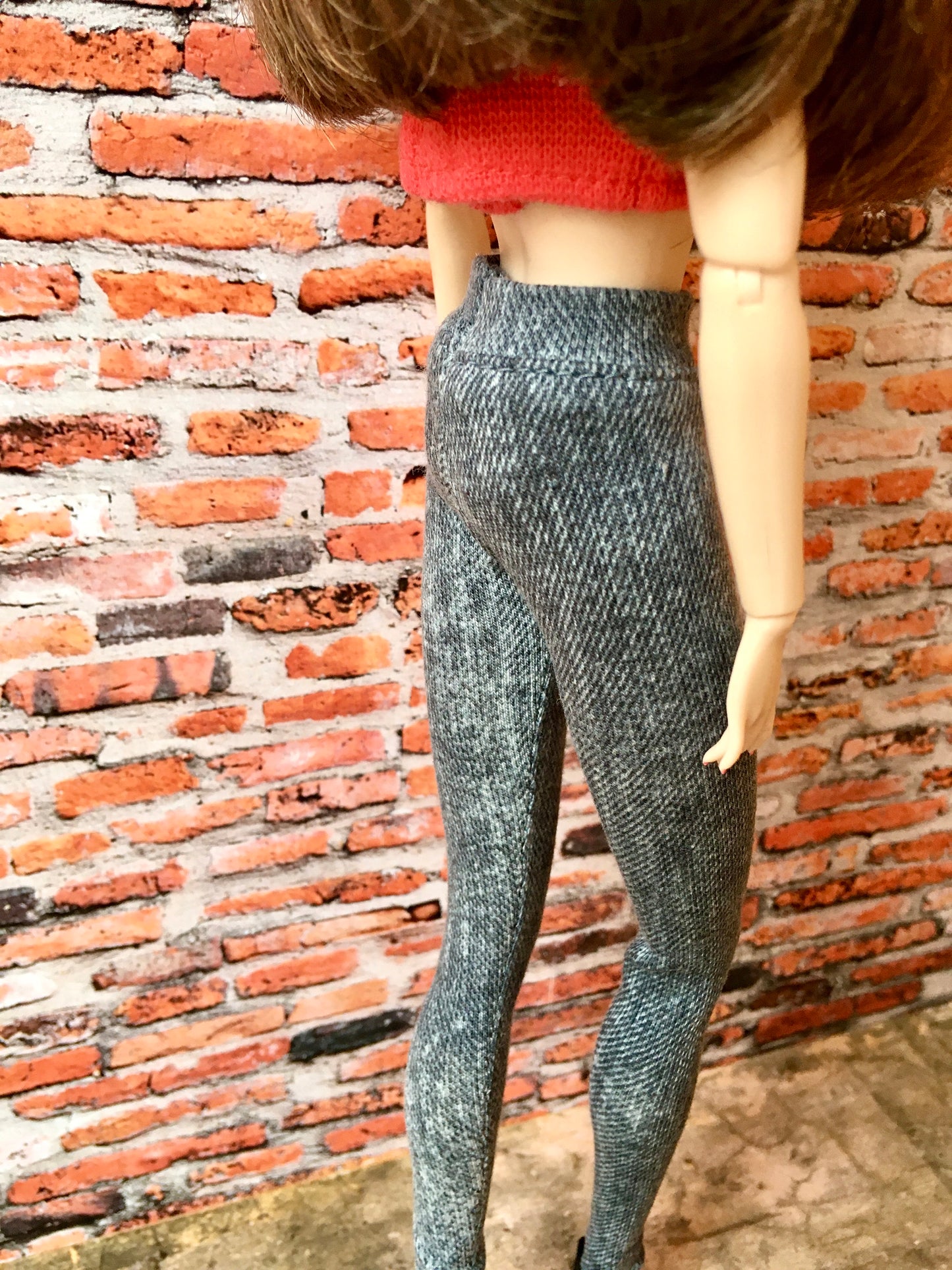 BQ‑SLATE – Gray Jeggings for 12" 1/6 Scale Fashion Dolls - www.bouutique.com