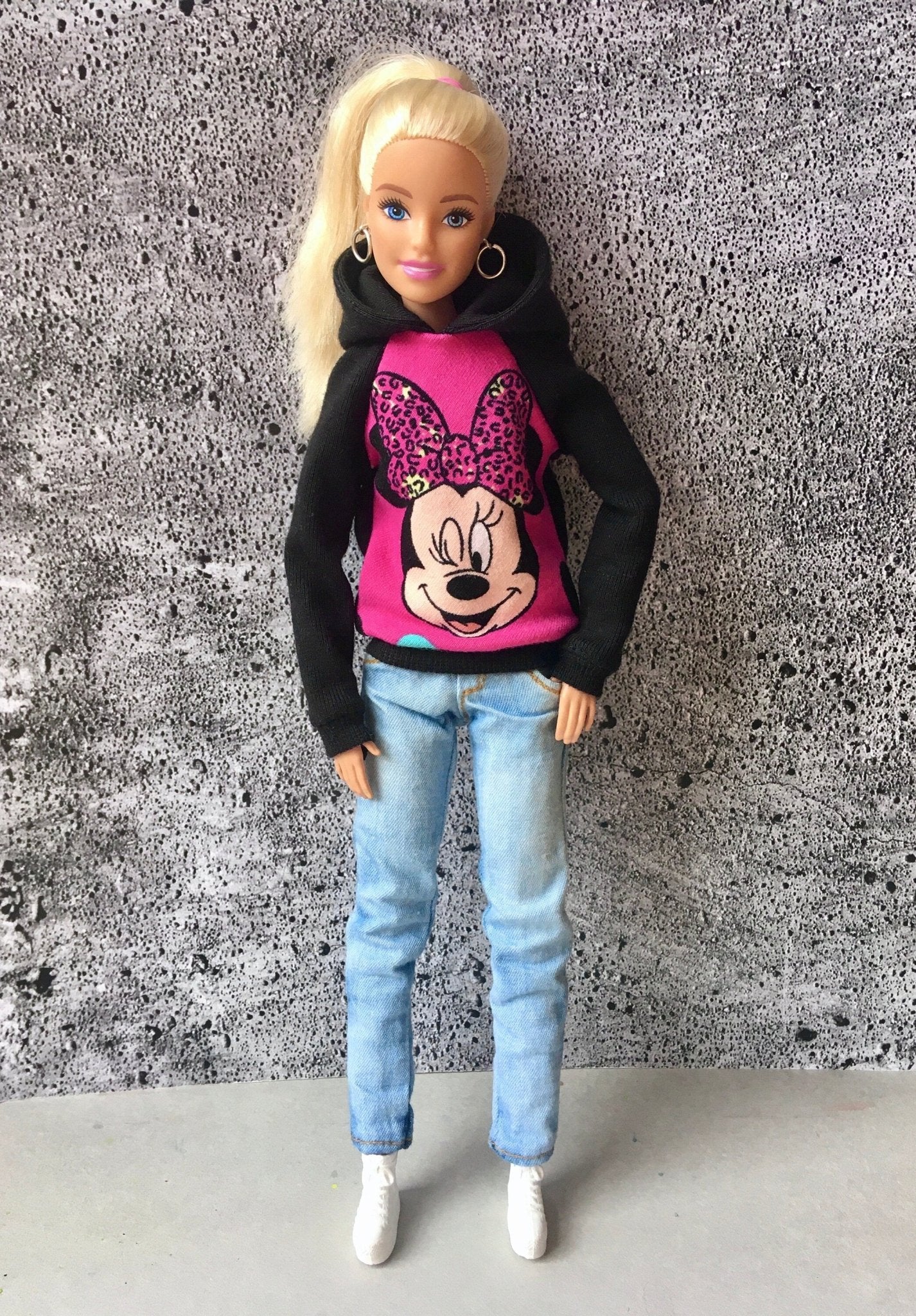 Infinite Mouse-Print Hoodie for Doll 1/6 scale, 11.5 Inch