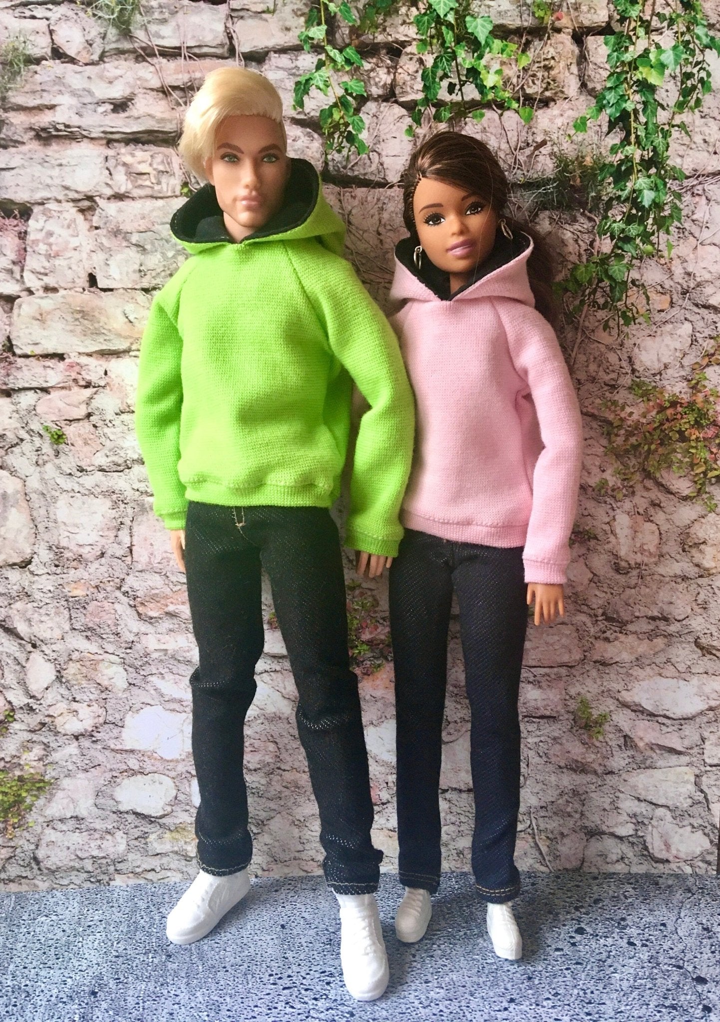 Solid Hoodie for Doll 1/6-scale, 11.5 Inch, many colors