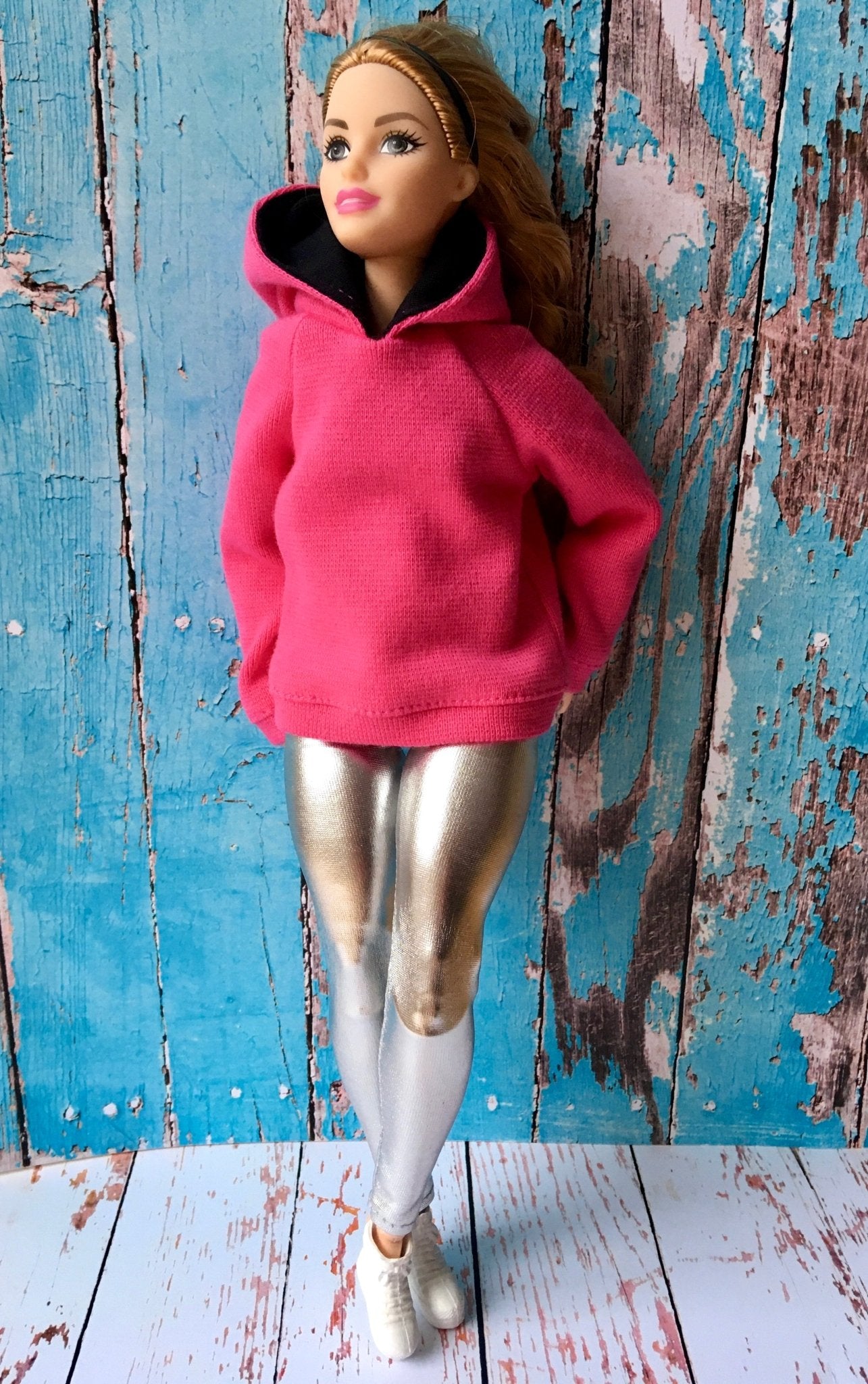 BQ-GLIMMER – Silver Metallic Leggings for 11" 1/6 Scale Curvy Fashion Dolls - www.bouutique.com