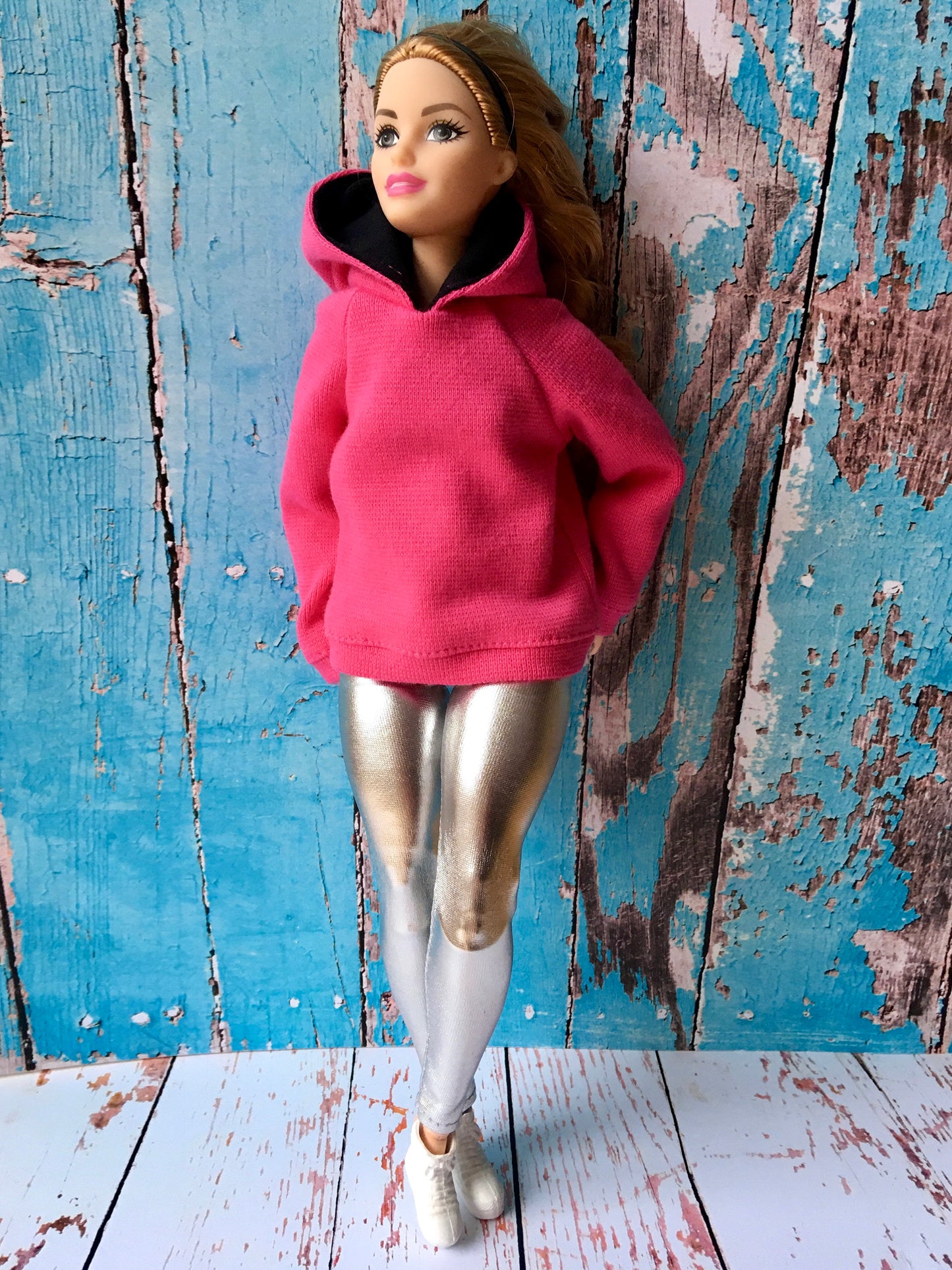 BQ-SOLID – Basic Hoodie for 11" 1/6 Scale Curvy Fashion Dolls (Multiple Colors)