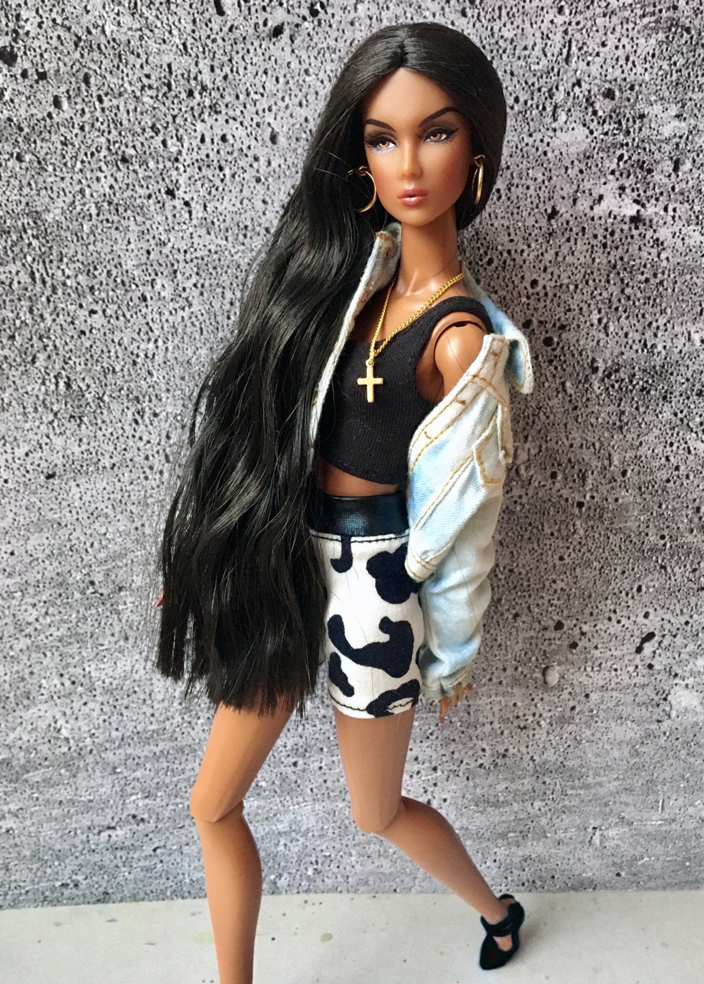 Wild Leopard Print Shorts for NuFace Integrity Toys Doll 12.5"