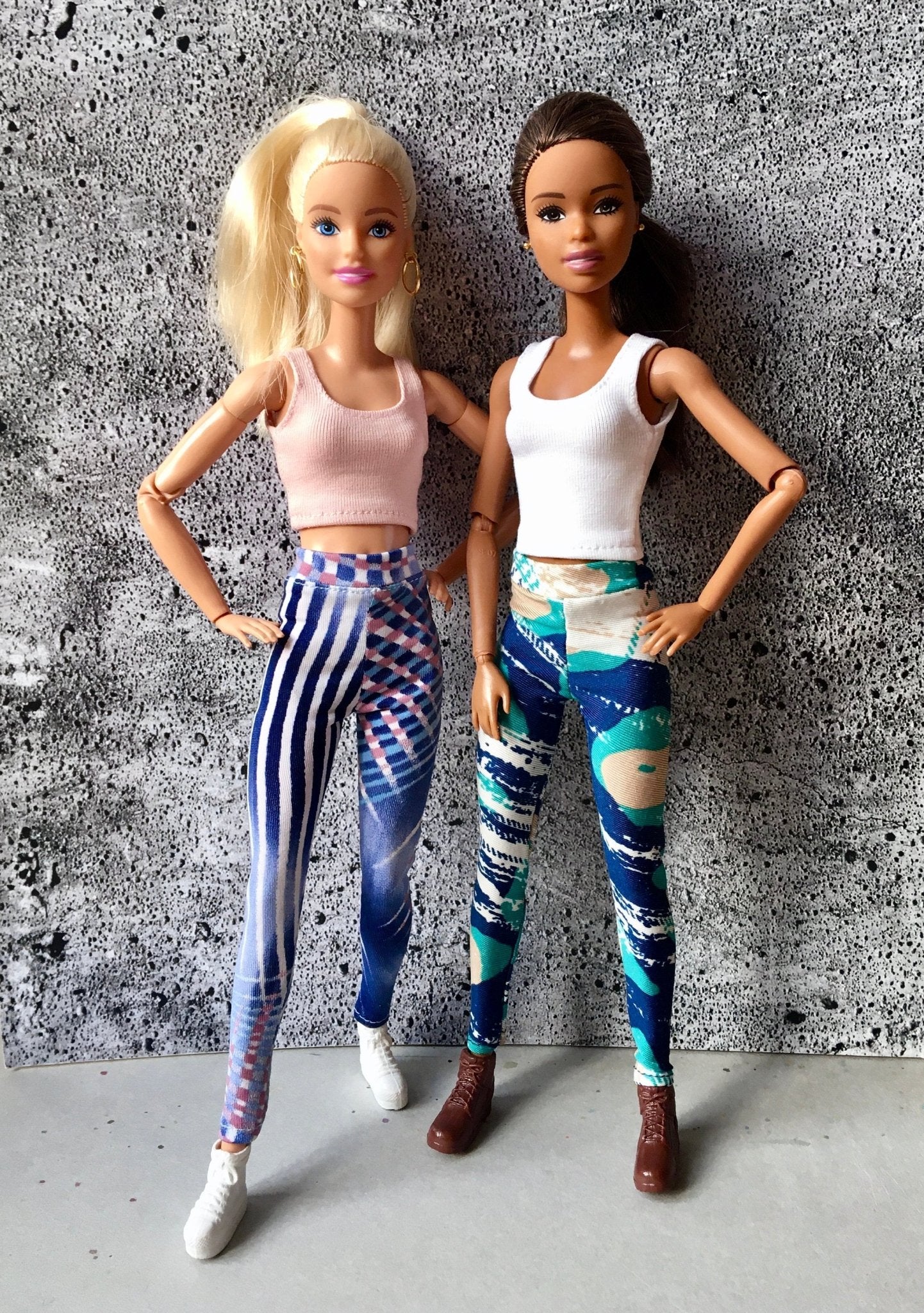 Motion Print Long Leggings for Dolls 1/6-scale, 11.5 Inch