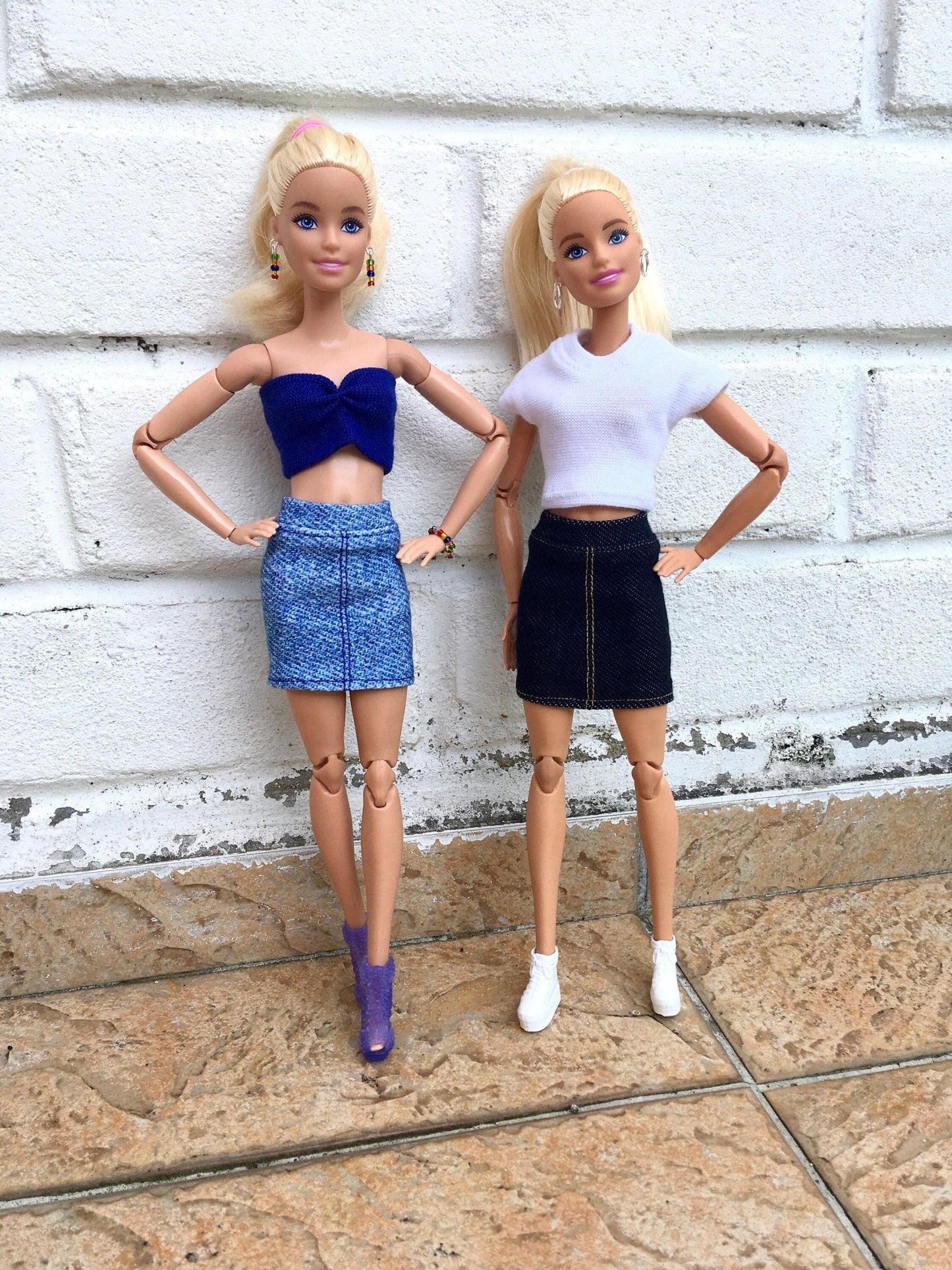 Nauti Stretch Denim Skirt for Dolls 1/6-scale, 11.5 Inch, 2 colors