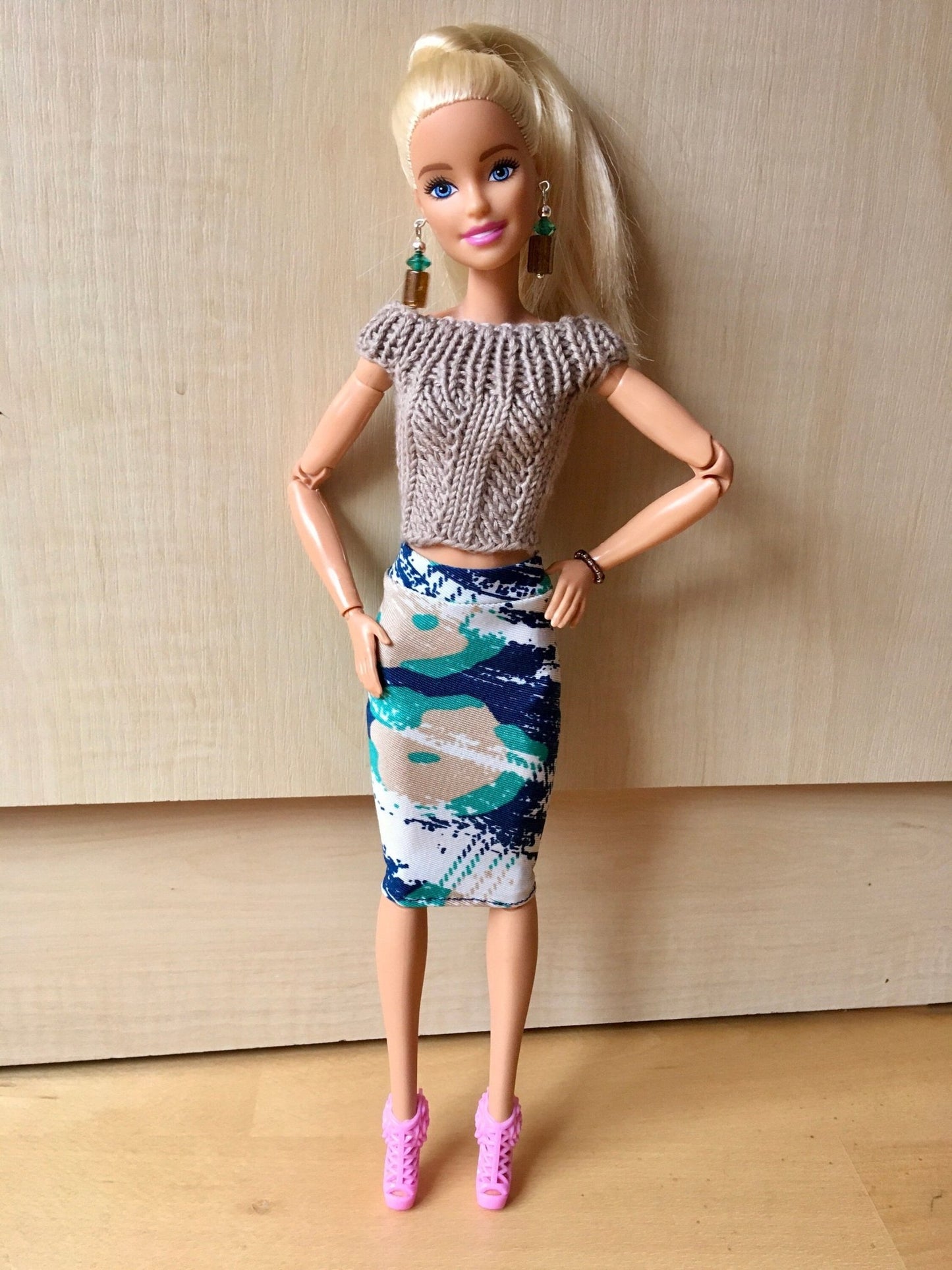 Stain Tube Midi Skirt for Doll 1/6-scale, 11.5 Inch