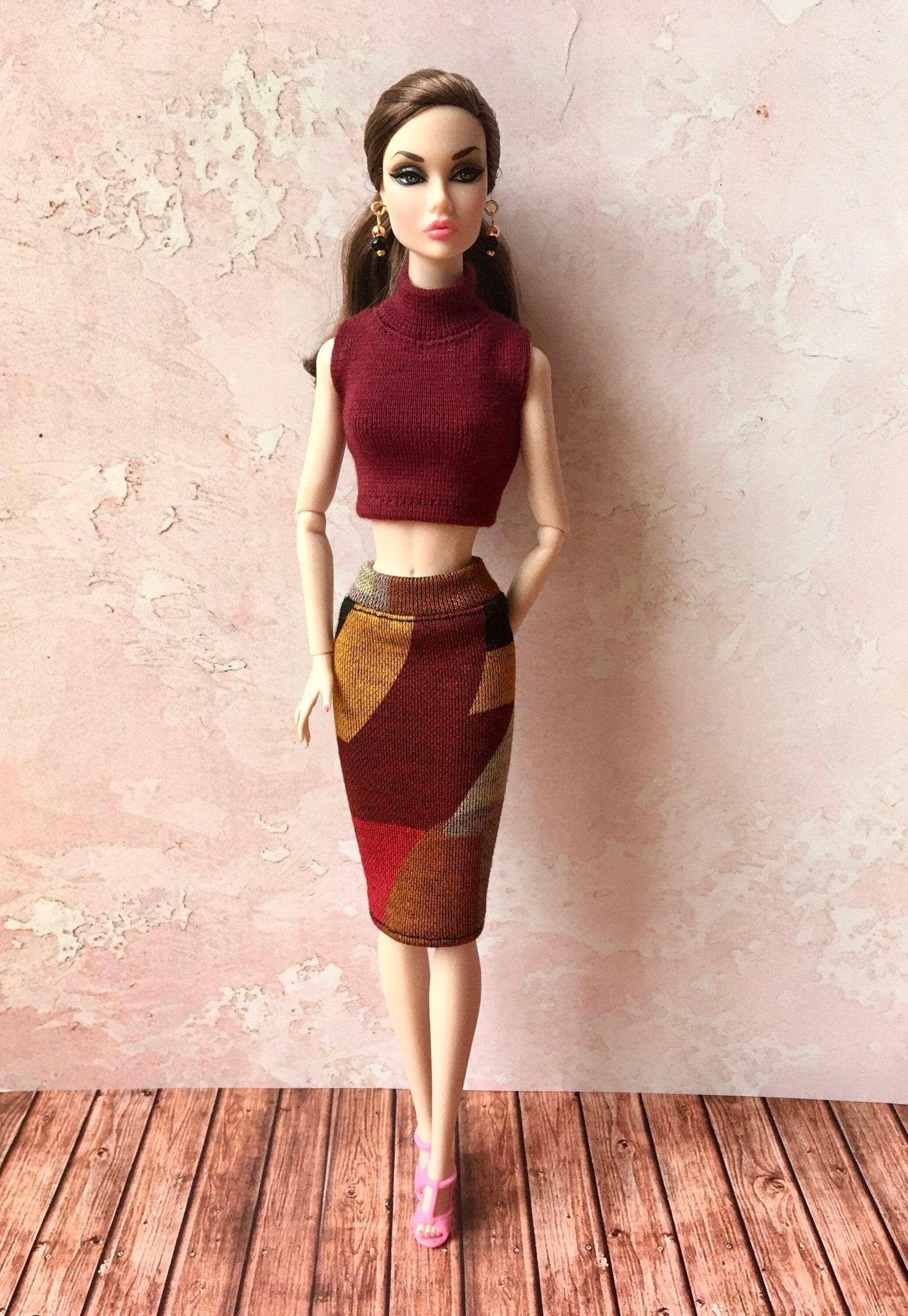 Fall Tube Midi Skirt for Poppy Parker Doll