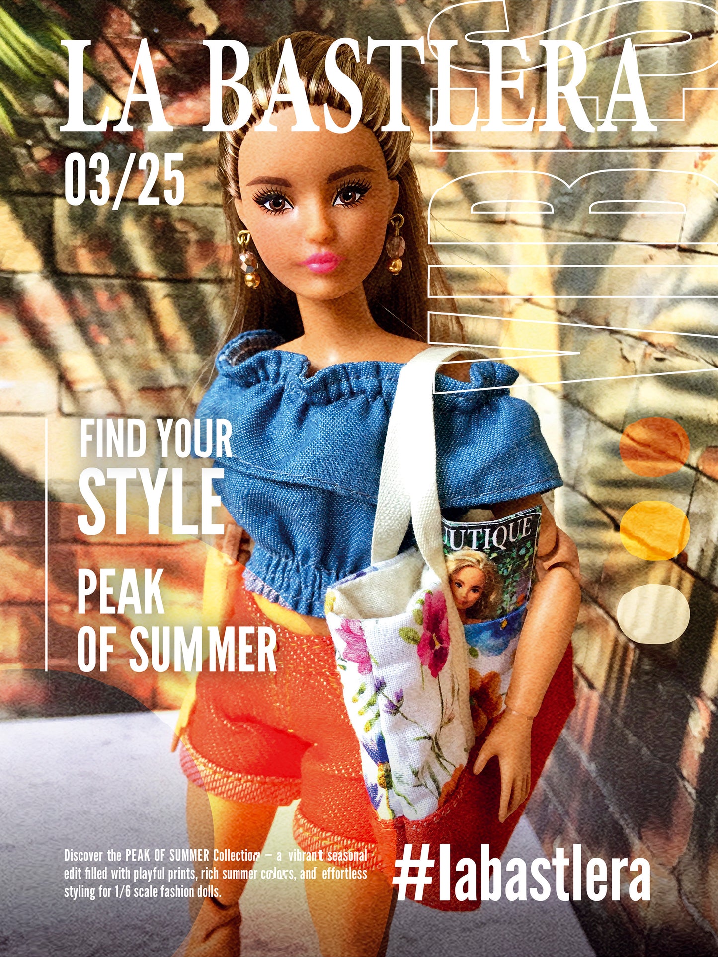 03/25 Mini Fashion Magazine for 1/6 Scale Fashion Dolls 11.5", 12"