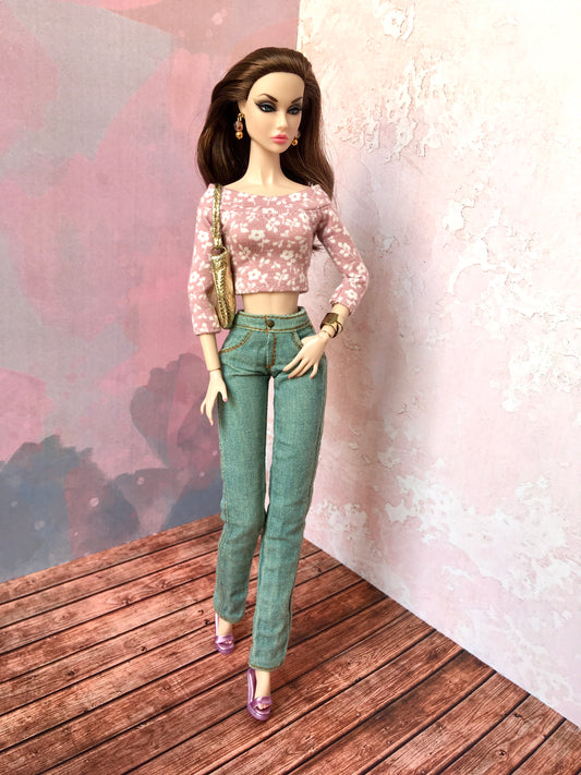 BQ-MAVI – Verwaschene Skinny Jeans für Modepuppen 30 cm