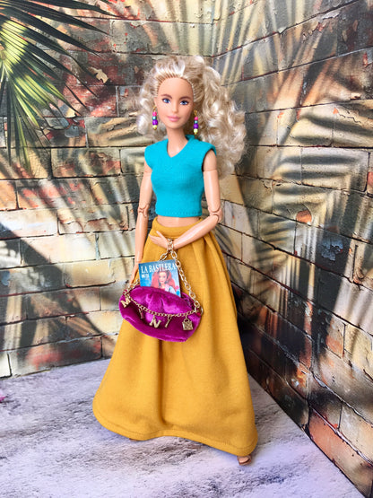 Sleek V-Neck Crop Top for Doll 1/6-scale, 11.5 Inch, many colors