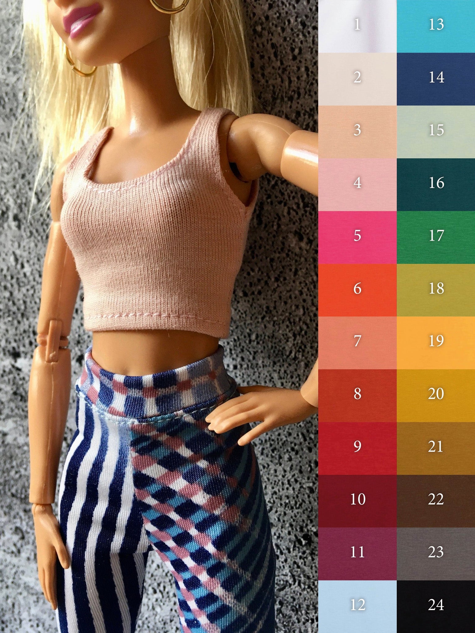 BQ-POWER – Basic Crop Tank Top for 11.5" 1/6 scale Fashion Dolls - www.bouutique.com