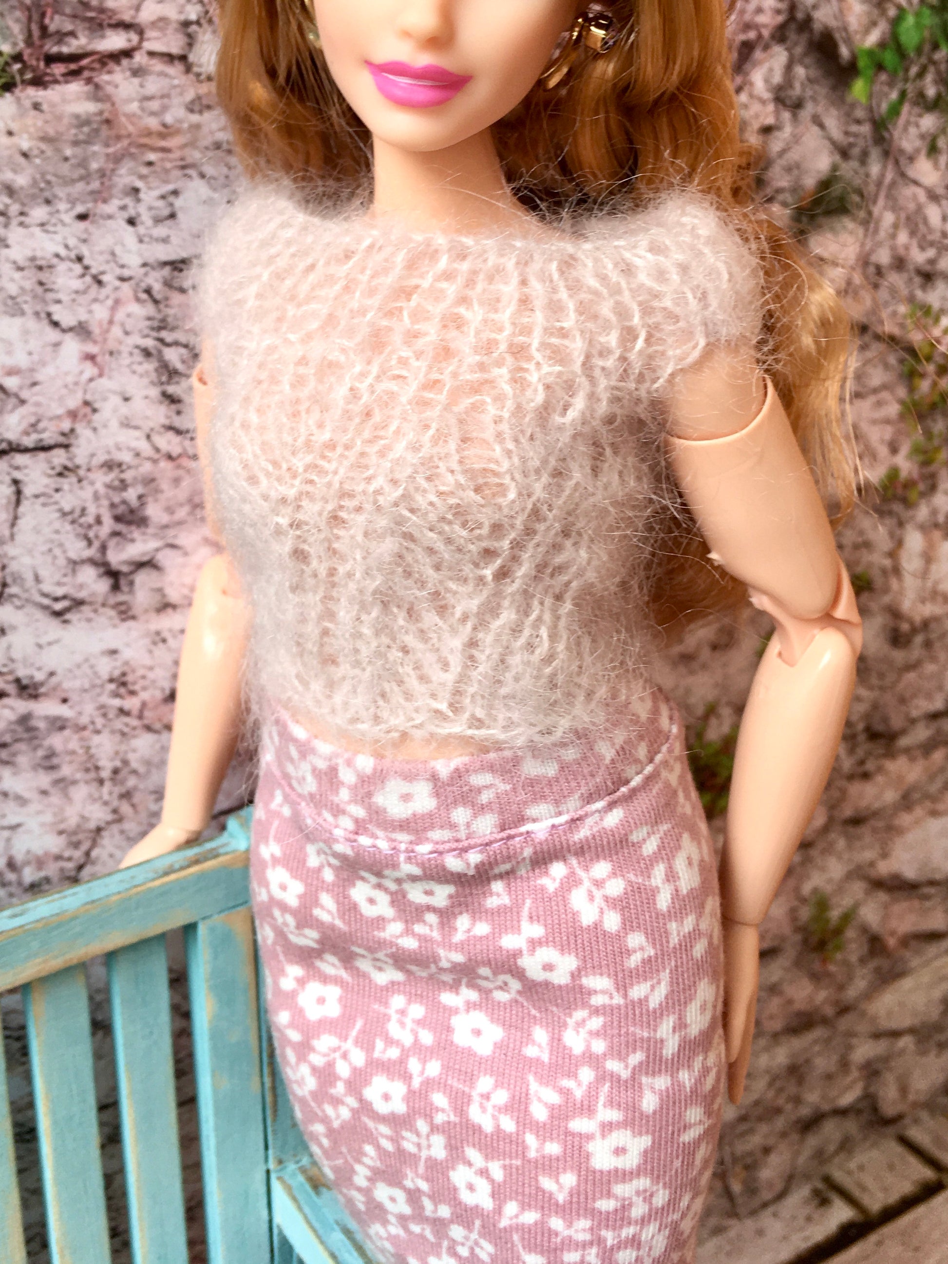 BQ-AERIS – Airy Knit Mohair Top for 11" 1/6 Scale Curvy Fashion Dolls - www.bouutique.com
