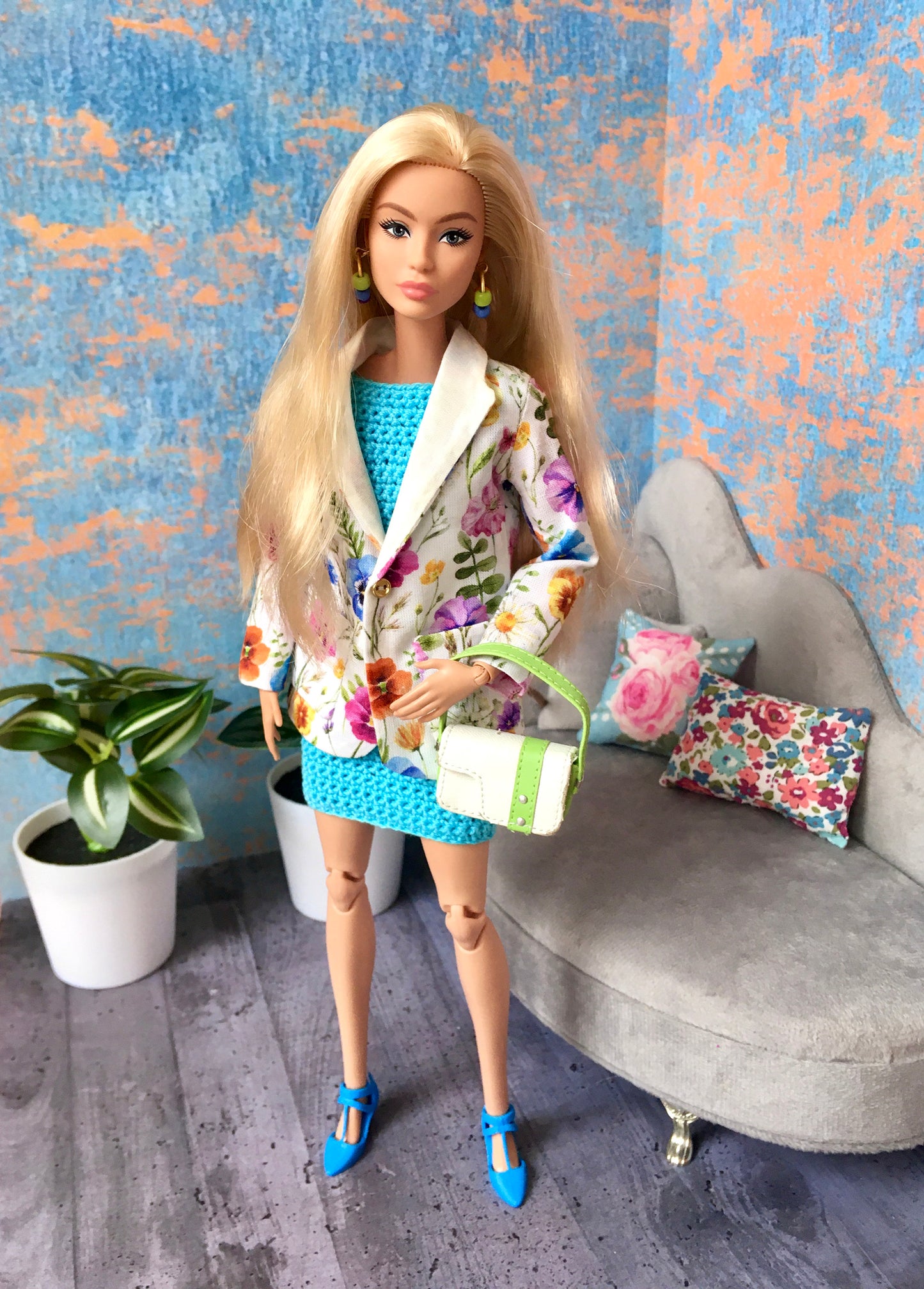 BQ-ALIRA – Crocheted Mini Dress for 11.5" 1/6 Scale Fashion Dolls