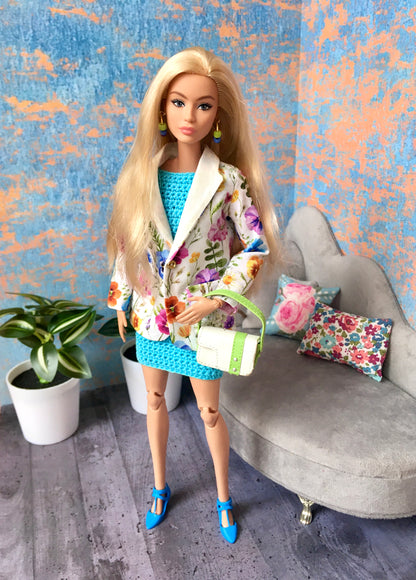 BQ-ALIRA – Crocheted Mini Dress for 11.5" 1/6 Scale Fashion Dolls