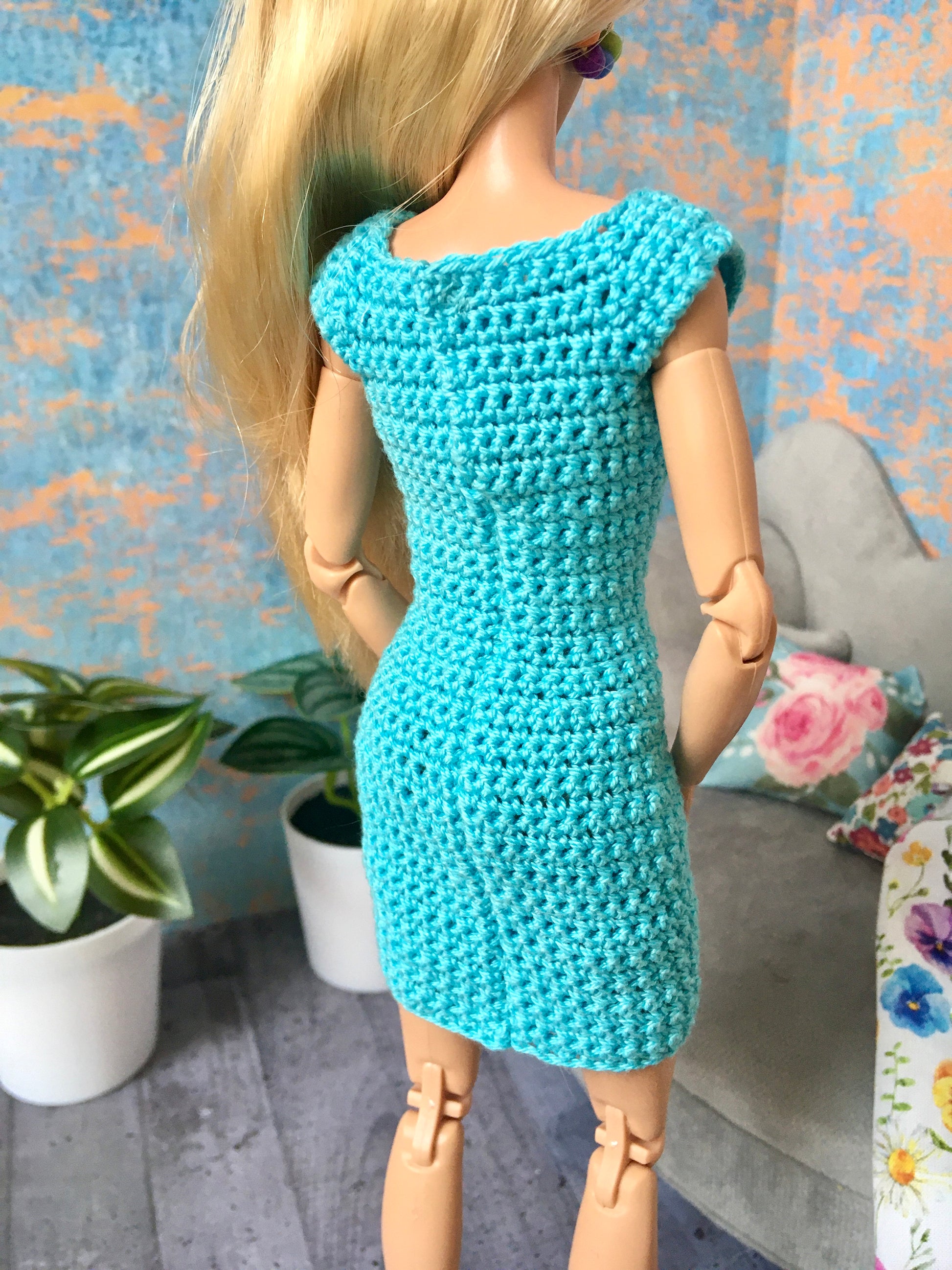 BQ-ALIRA – Crocheted Mini Dress for 11.5" 1/6 Scale Fashion Dolls