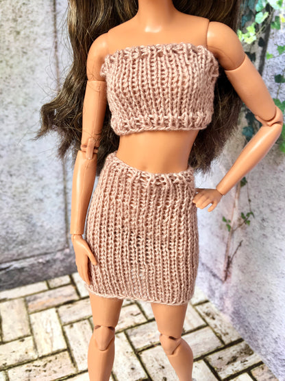 BQ-ARIN – Knitted Top & Skirt Set for 11.5" 1/6 Scale Fashion Dolls - www.bouutique.com