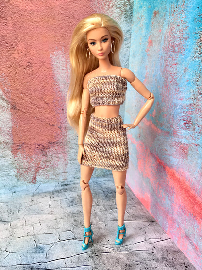 BQ-ARIN – Knitted Top & Skirt Set for 11.5" 1/6 Scale Fashion Dolls - www.bouutique.com