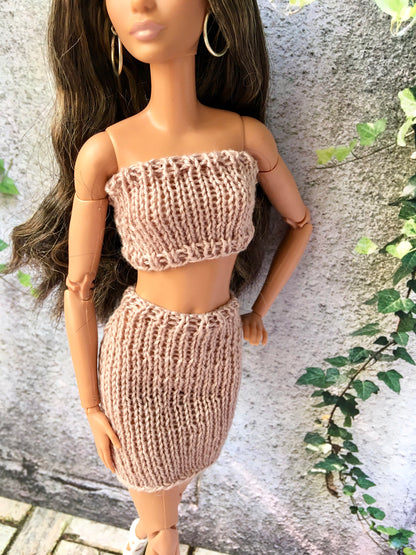 BQ-ARIN – Knitted Top & Skirt Set for 11.5" 1/6 Scale Fashion Dolls - www.bouutique.com