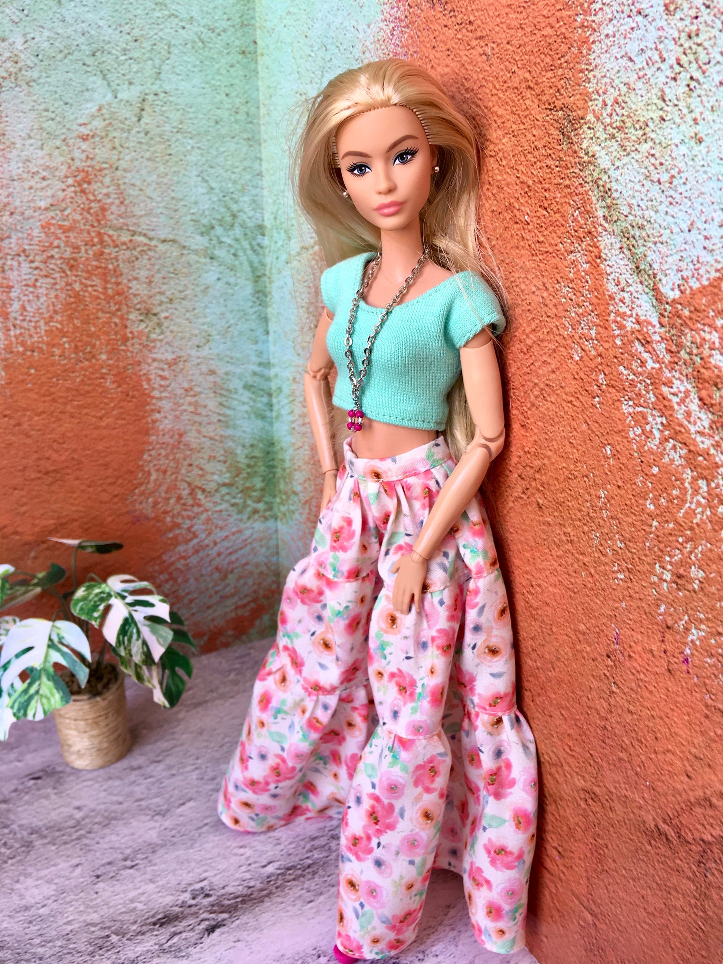 BQ-AVONE – Boho Floral Maxi Skirt for 11.5" 1/6 Scale Fashion Dolls