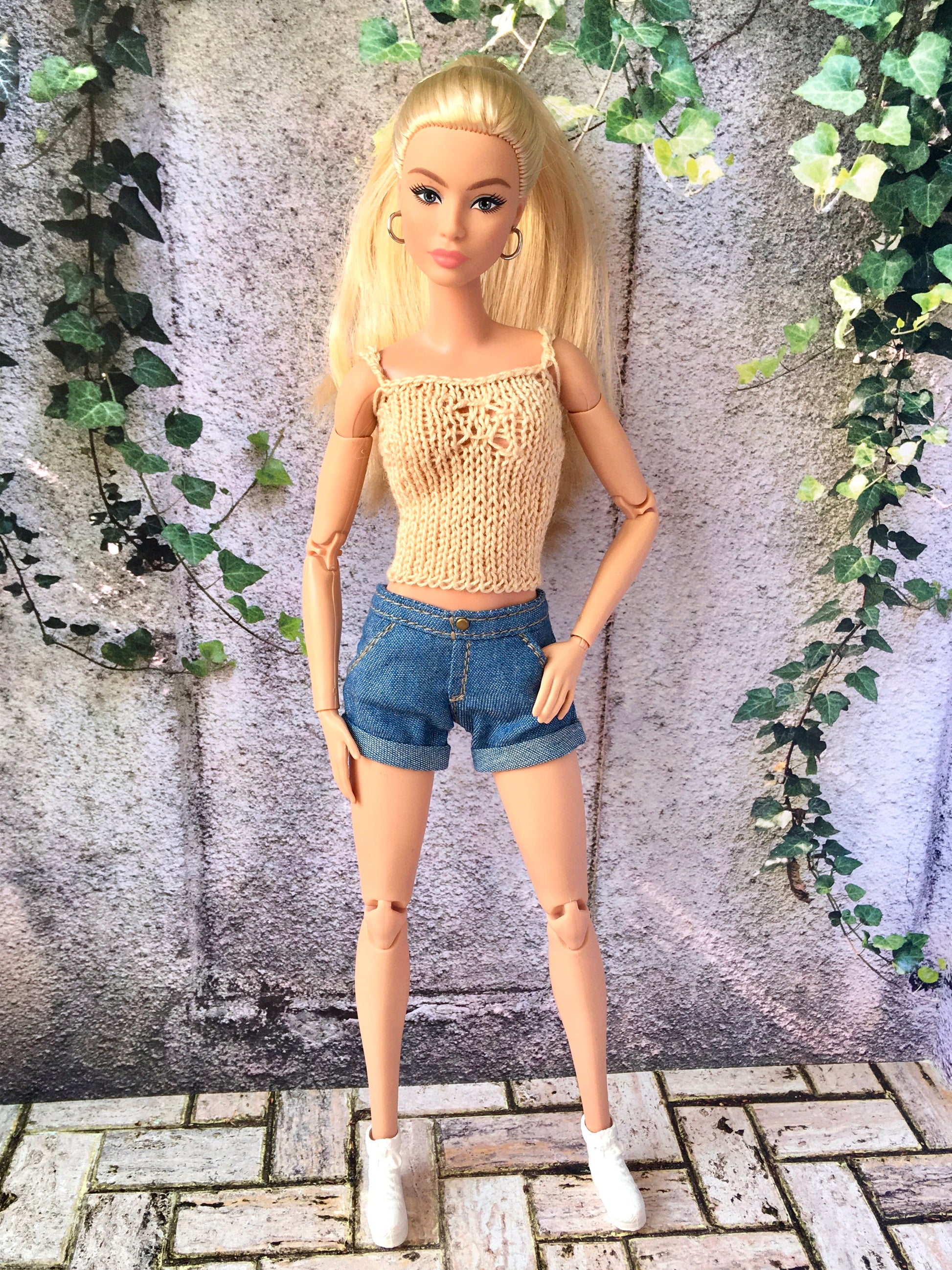 BQ-AYLA - Roll-up Denim Shorts for 11.5" 1/6 Scale Fashion Dolls - www.bouutique.com