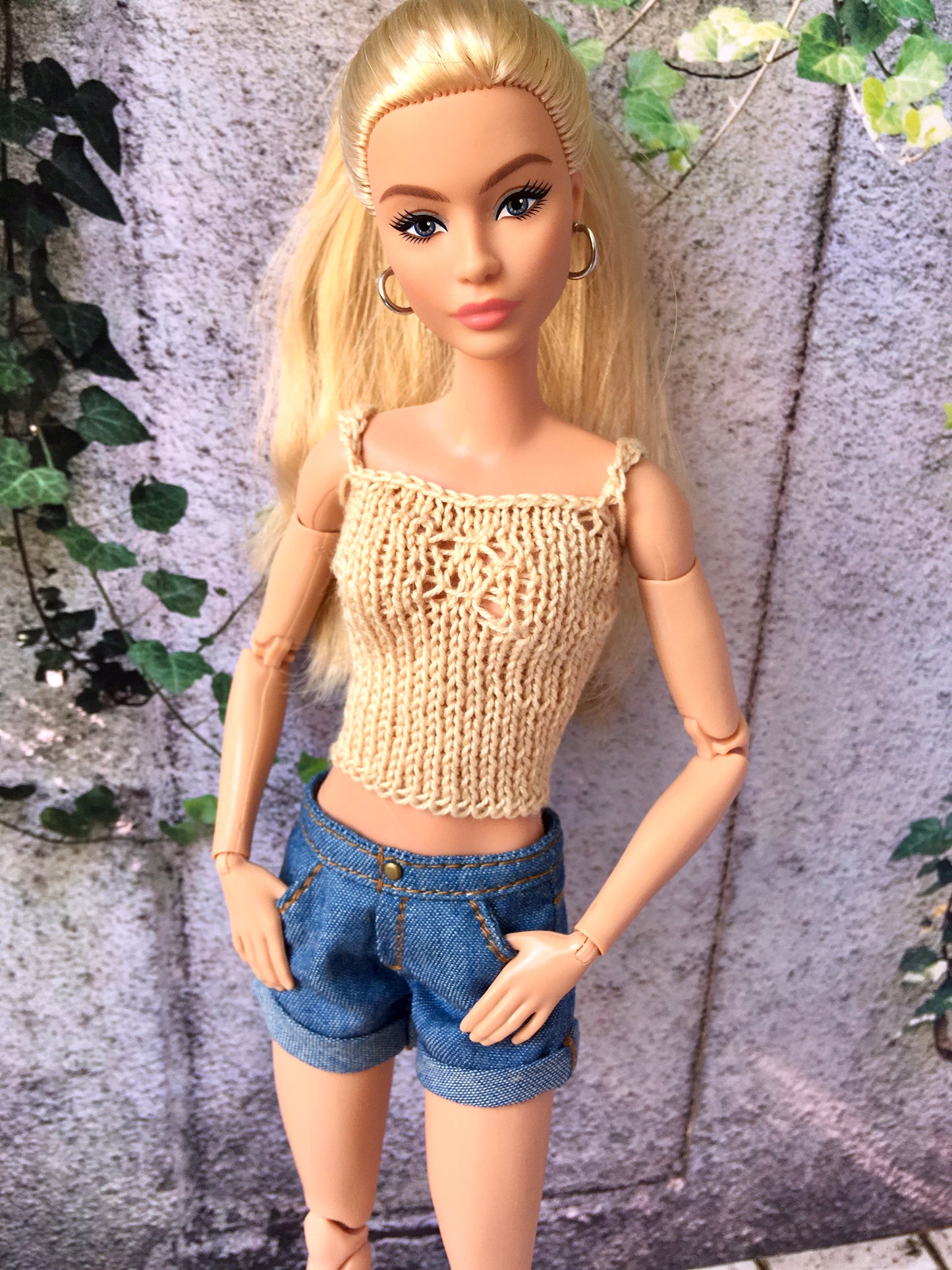 BQ-AYLA - Roll-up Denim Shorts for 11.5" 1/6 Scale Fashion Dolls - www.bouutique.com