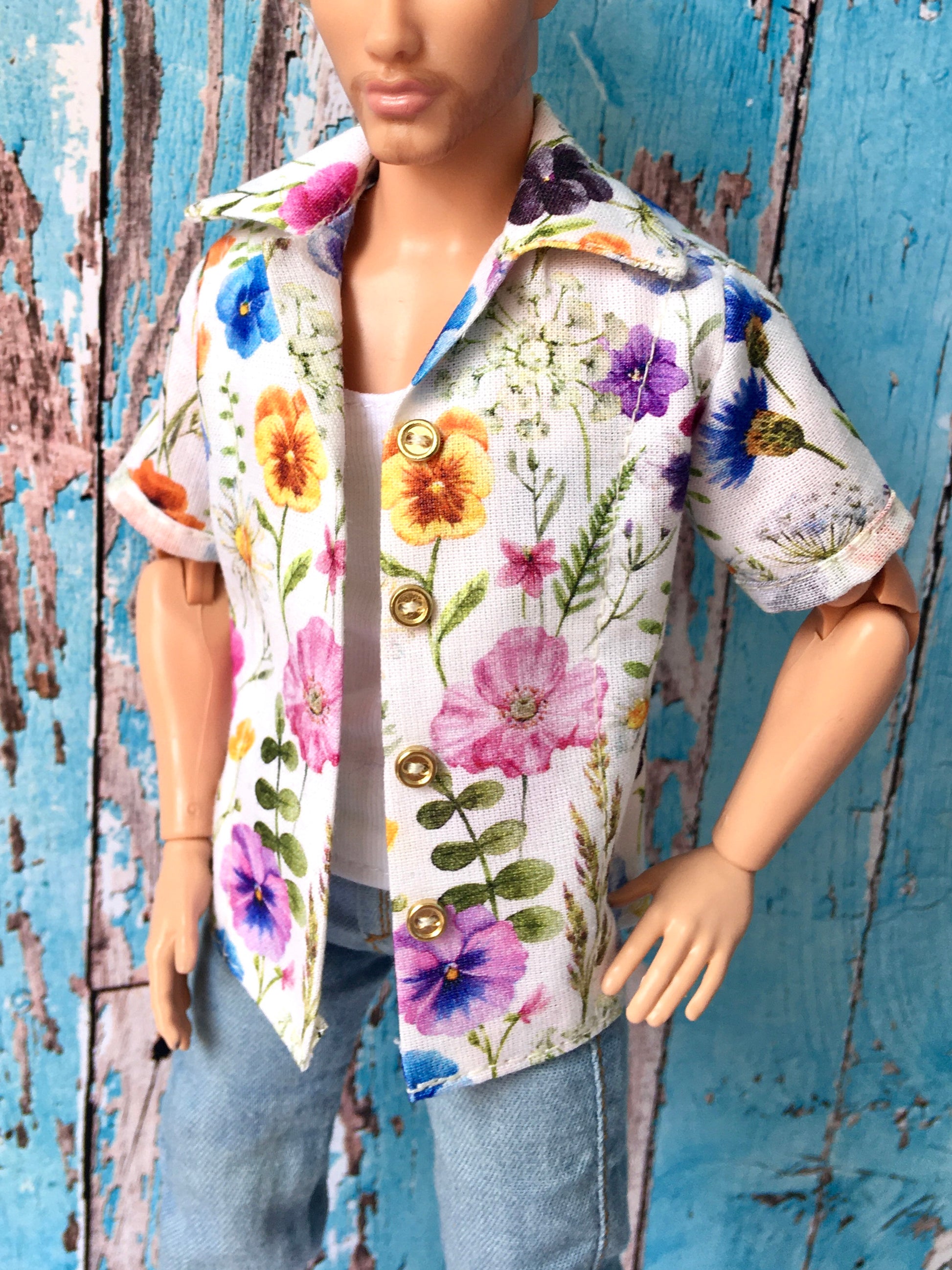 BQ‑CALAY – Summer Breeze Cotton Shirt for 12" Ken Dolls - www.bouutique.com