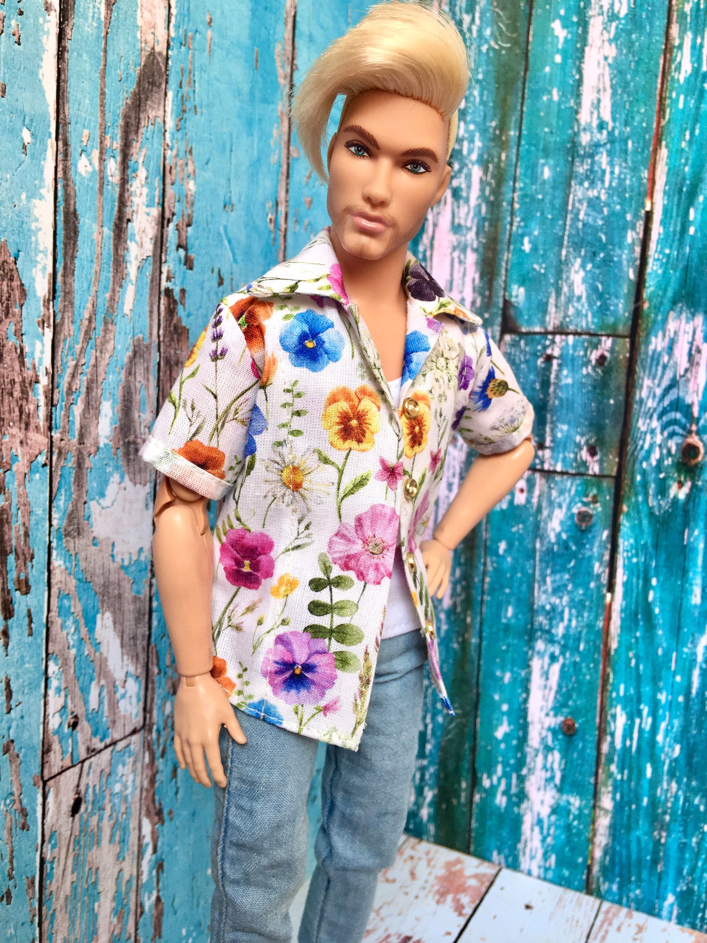 BQ‑CALAY – Summer Breeze Cotton Shirt for 12" Ken Dolls - www.bouutique.com