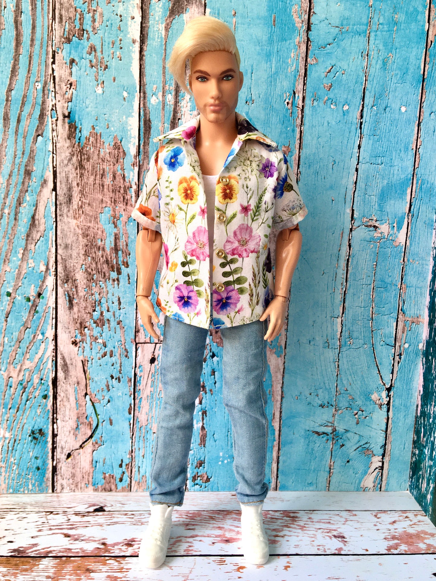 BQ‑CALAY – Summer Breeze Cotton Shirt for 12" Ken Dolls - www.bouutique.com