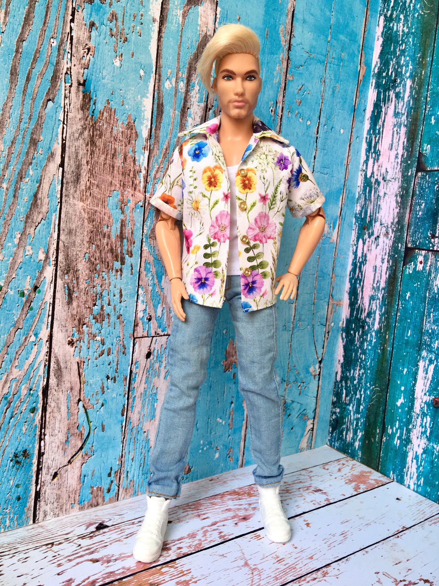 BQ‑CALAY – Summer Breeze Cotton Shirt for 12" Ken Dolls - www.bouutique.com