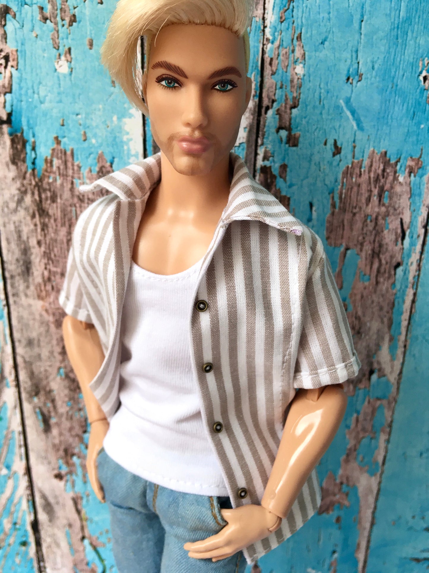 BQ‑CALAY – Summer Breeze Cotton Shirt for 12" Ken Dolls - www.bouutique.com