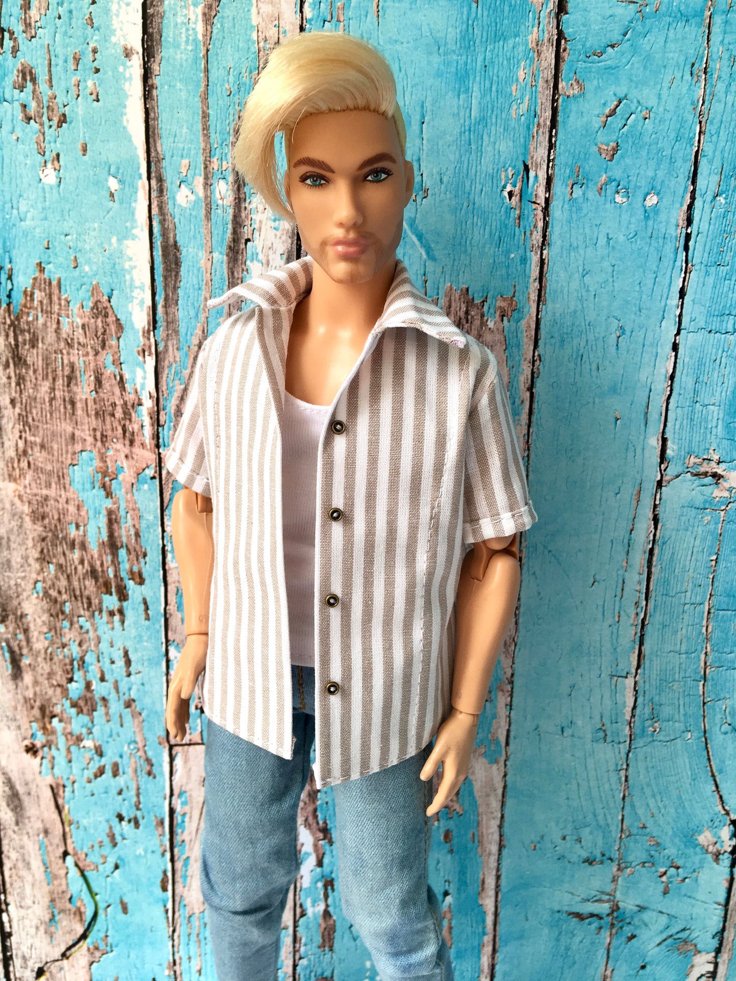 BQ‑CALAY – Summer Breeze Cotton Shirt for 12" Ken Dolls - www.bouutique.com
