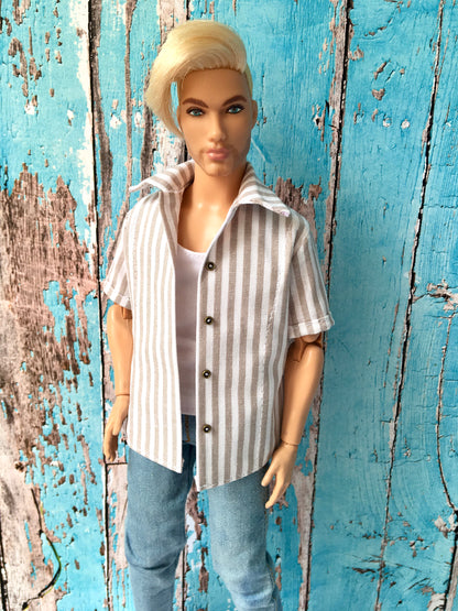 BQ‑CALAY – Summer Breeze Cotton Shirt for 12" Ken Dolls - www.bouutique.com