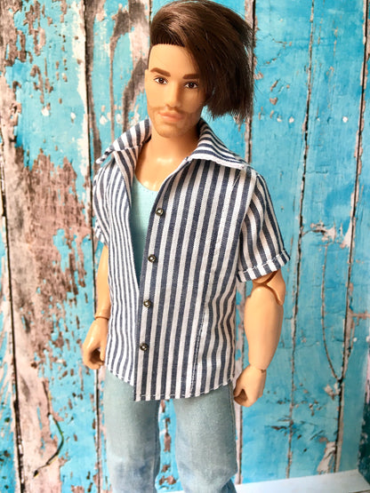 BQ‑CALAY – Summer Breeze Cotton Shirt for 12" Ken Dolls - www.bouutique.com