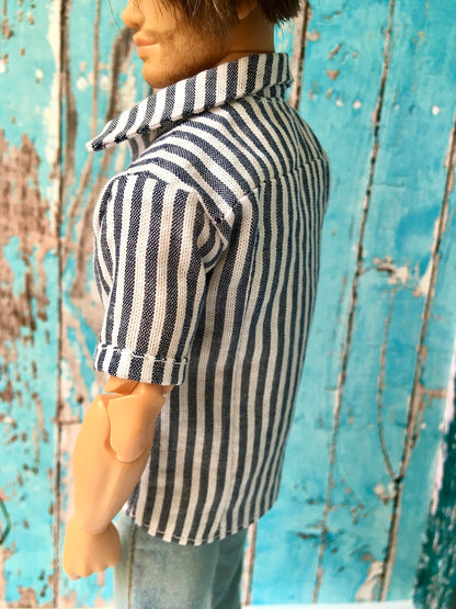 BQ‑CALAY – Summer Breeze Cotton Shirt for 12" Ken Dolls - www.bouutique.com