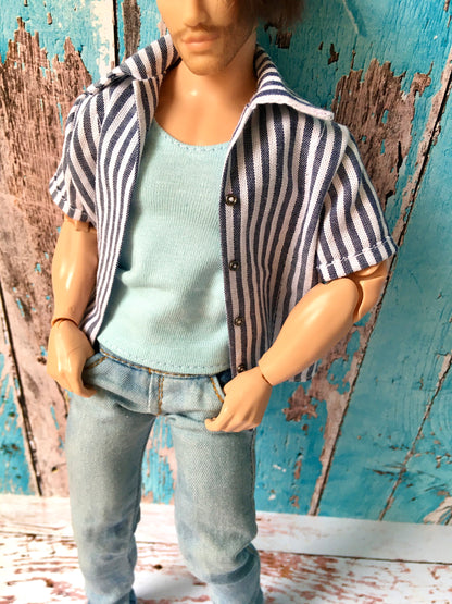 BQ‑CALAY – Summer Breeze Cotton Shirt for 12" Ken Dolls - www.bouutique.com