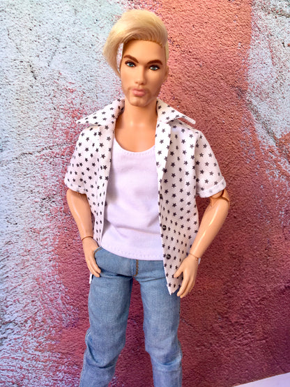 BQ‑CALAY – Summer Breeze Cotton Shirt for 12" Ken Dolls - www.bouutique.com