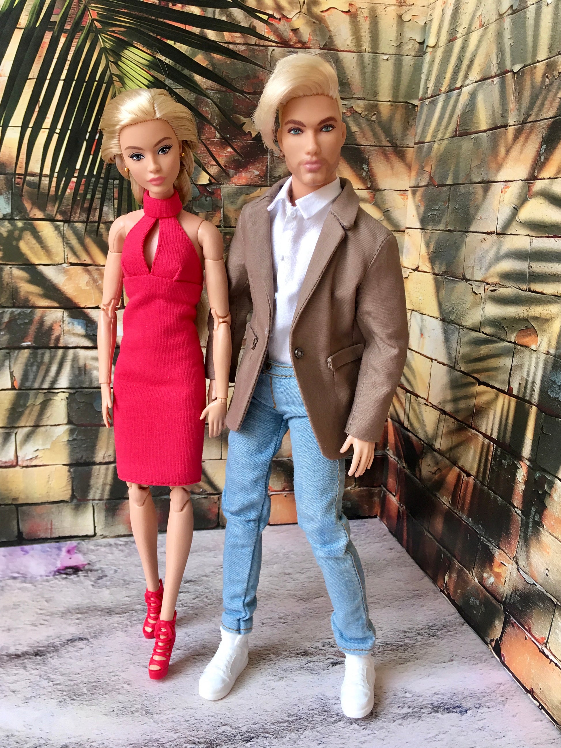 BQ-CHELTON – Beige Cotton Blazer for 12" 1/6 Scale Ken Dolls - www.bouutique.com