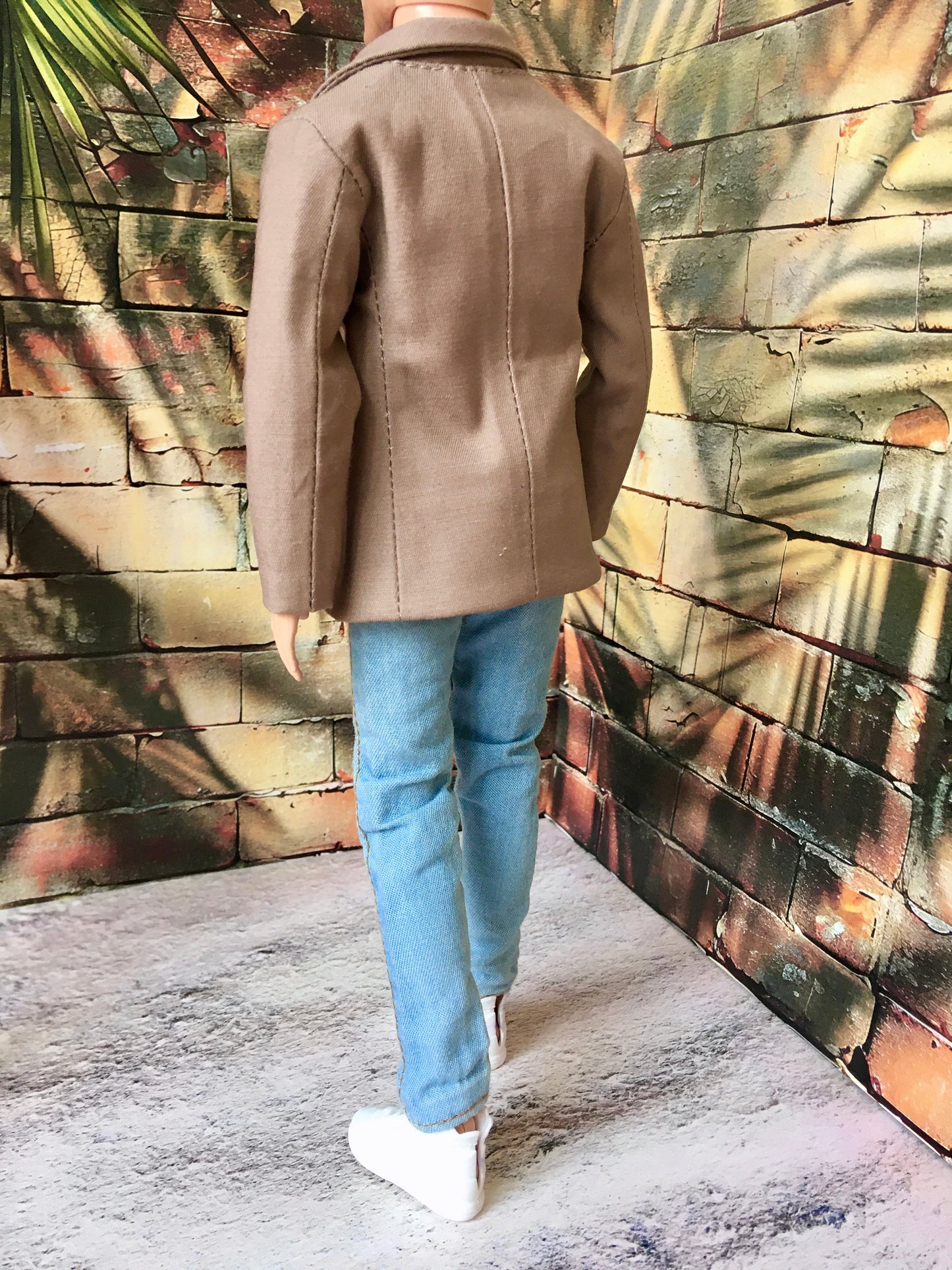 BQ-CHELTON – Beige Cotton Blazer for 12" 1/6 Scale Ken Dolls - www.bouutique.com