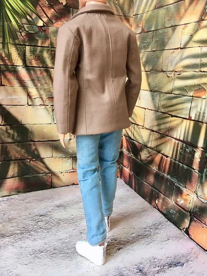 BQ-CHELTON – Beige Cotton Blazer for 12" 1/6 Scale Ken Dolls - www.bouutique.com