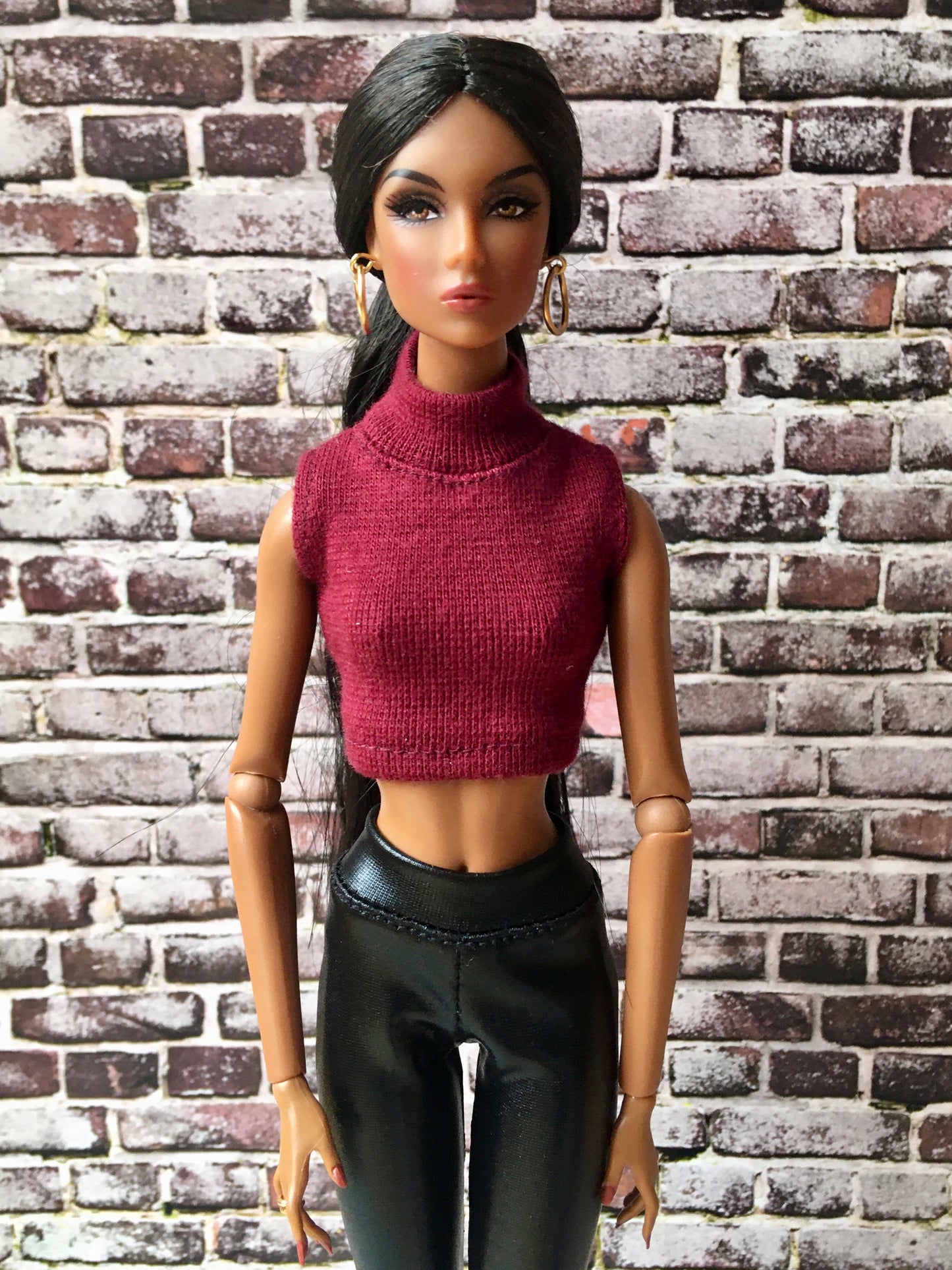 BQ-CHIC – Turtleneck Crop Top for 12.5" 1/6 Scale Fashion Dolls (Multiple Colors)