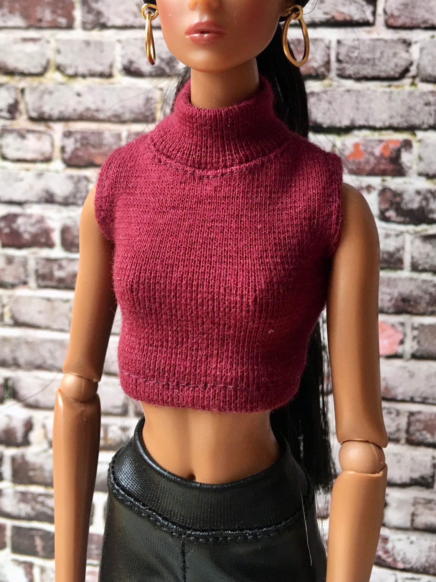 BQ-CHIC – Turtleneck Crop Top for 12.5" 1/6 Scale Fashion Dolls (Multiple Colors)