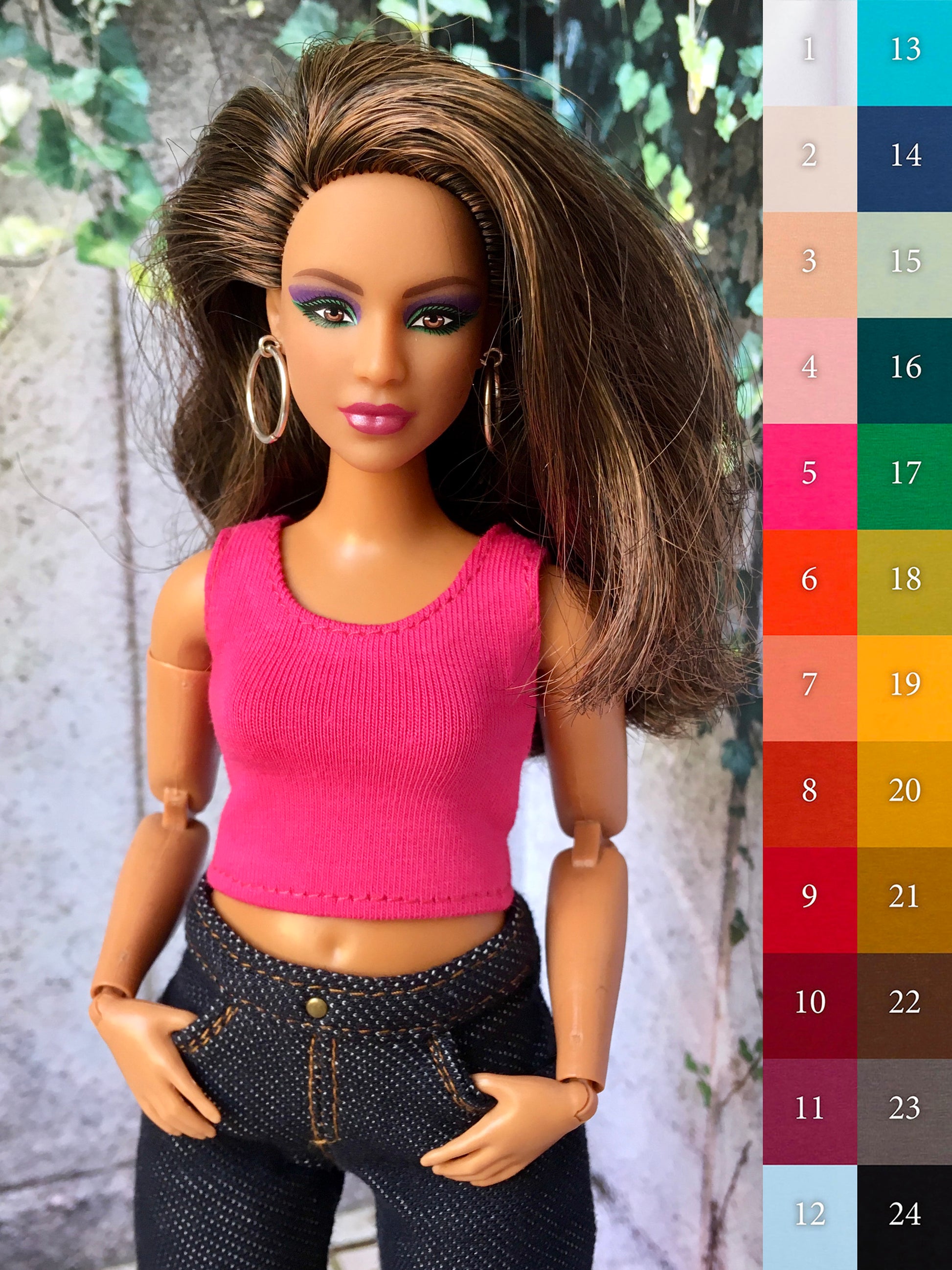 BQ-CORE – Basic Tank Top for 11" 1/6 Scale Curvy Dolls (Multiple Colors)