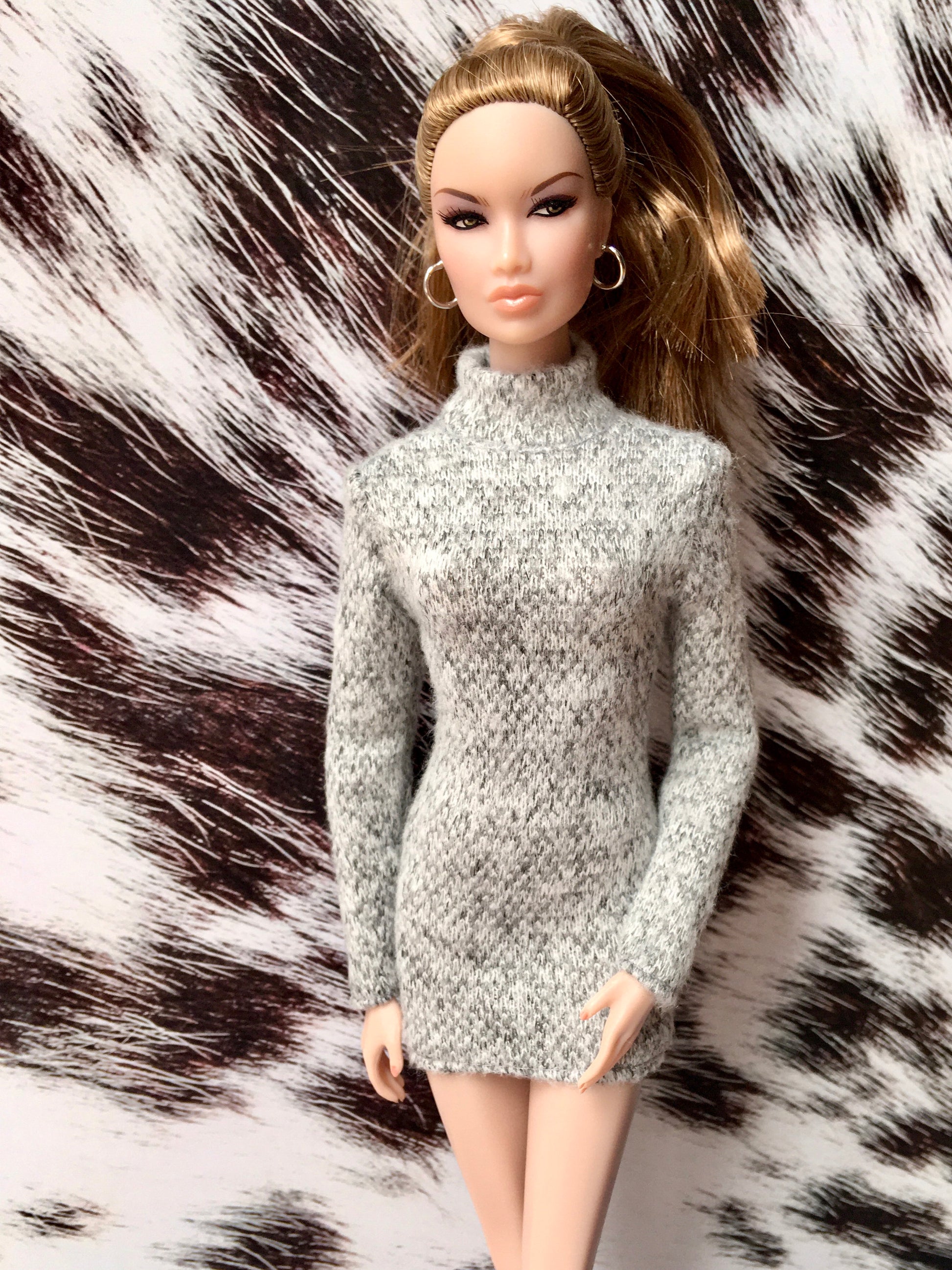 BQ‑COZY – Knit Turtleneck Dress for 12.5" Fashion Dolls - www.bouutique.com