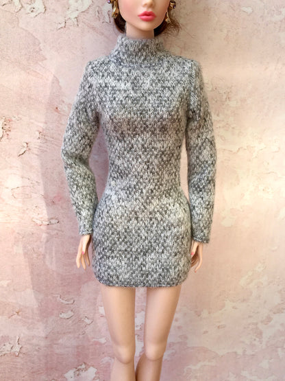 BQ-COZY – Knit Turtleneck Dress for 12" 1/6 Scale Fashion Dolls - www.bouutique.com