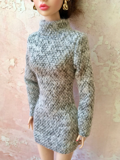 BQ-COZY – Knit Turtleneck Dress for 12" 1/6 Scale Fashion Dolls - www.bouutique.com