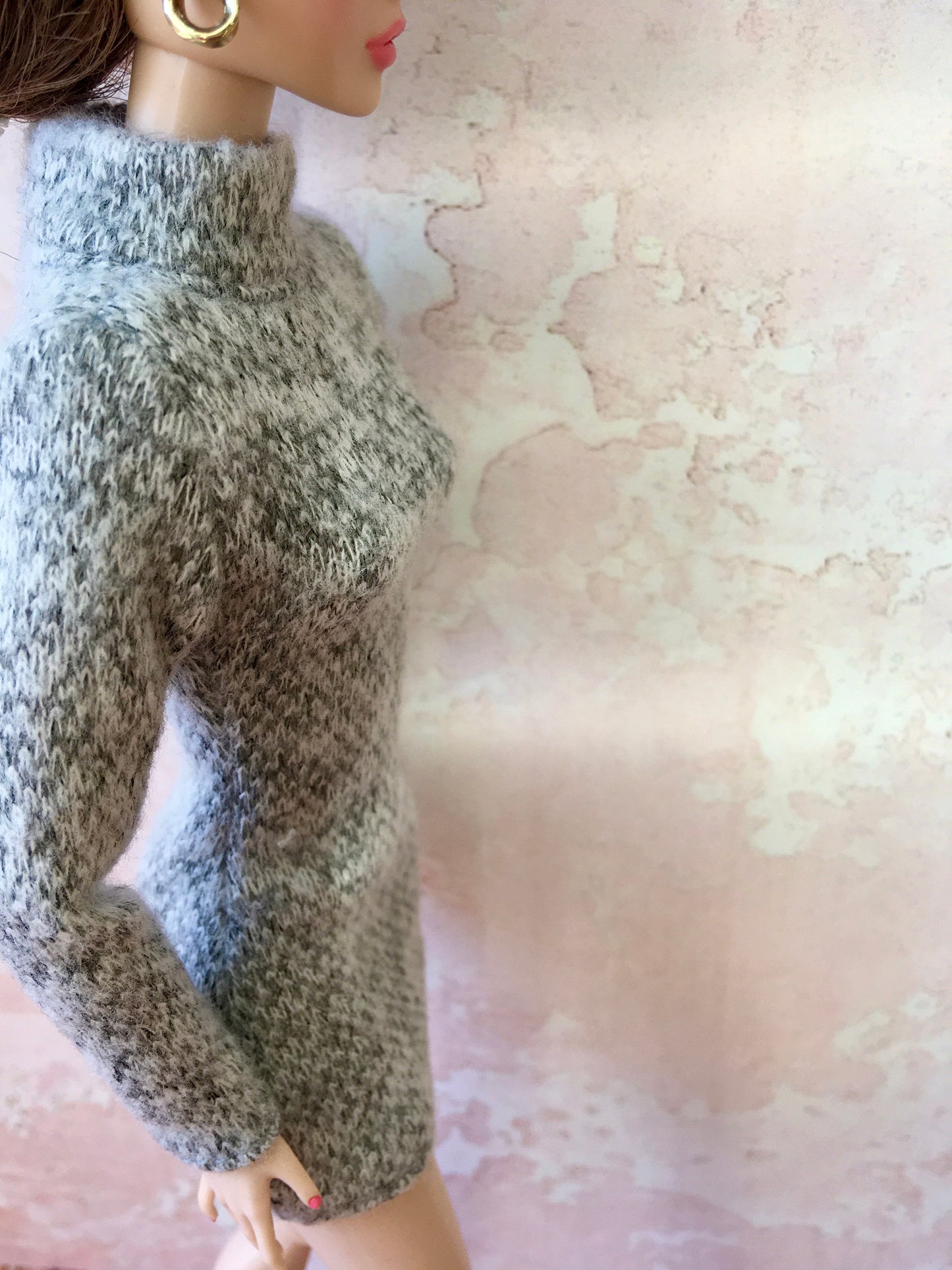 BQ-COZY – Knit Turtleneck Dress for 12" 1/6 Scale Fashion Dolls - www.bouutique.com