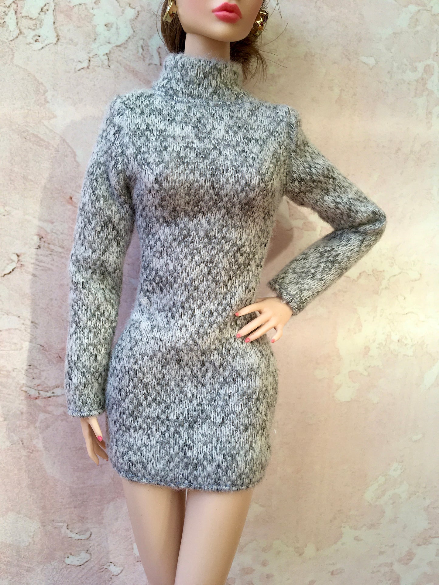 BQ-COZY – Knit Turtleneck Dress for 12" 1/6 Scale Fashion Dolls - www.bouutique.com