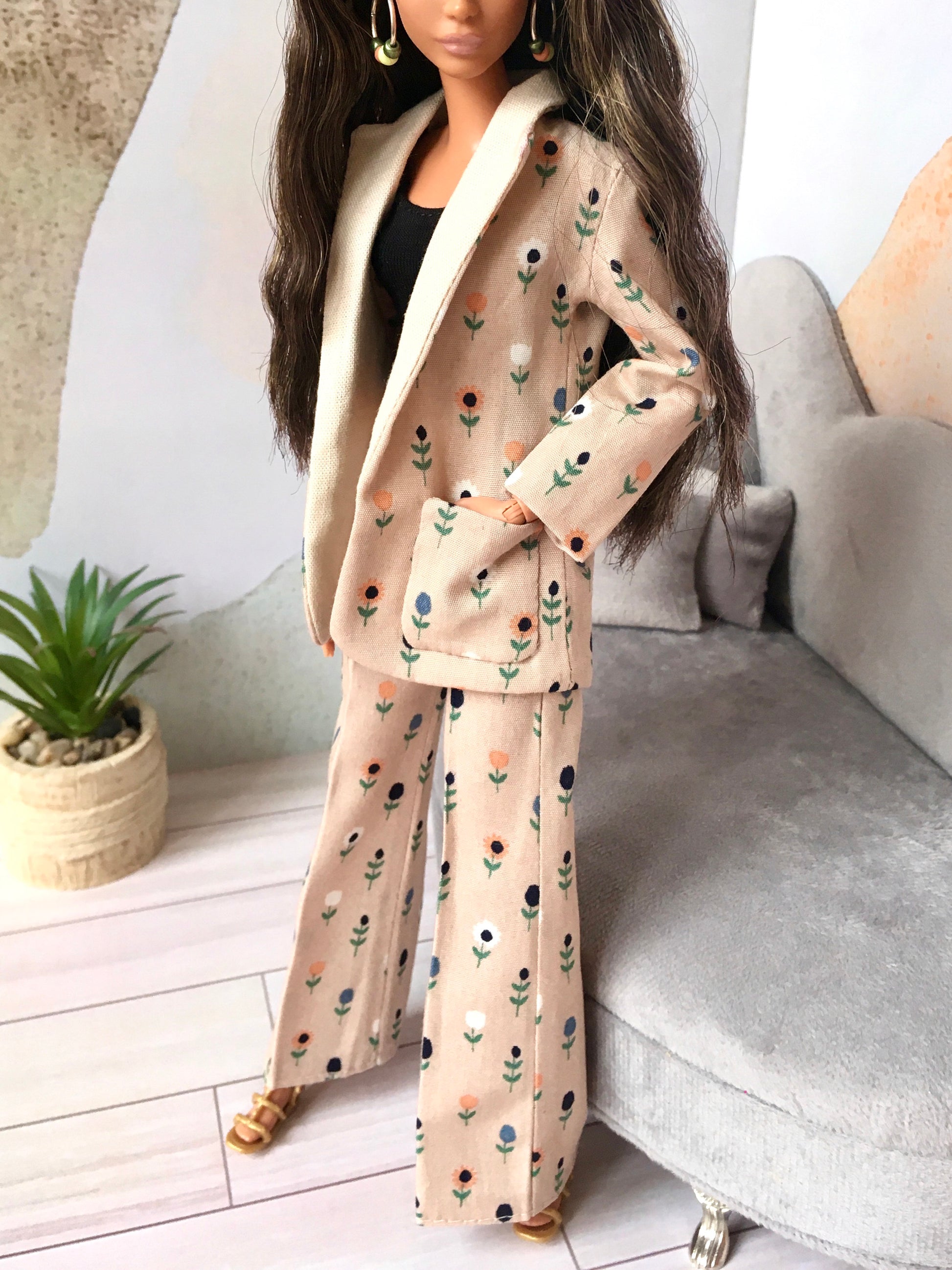 BQ-DAISY – Blazer & Pleated Trousers Set for 11.5" 1/6 Scale Fashion Dolls