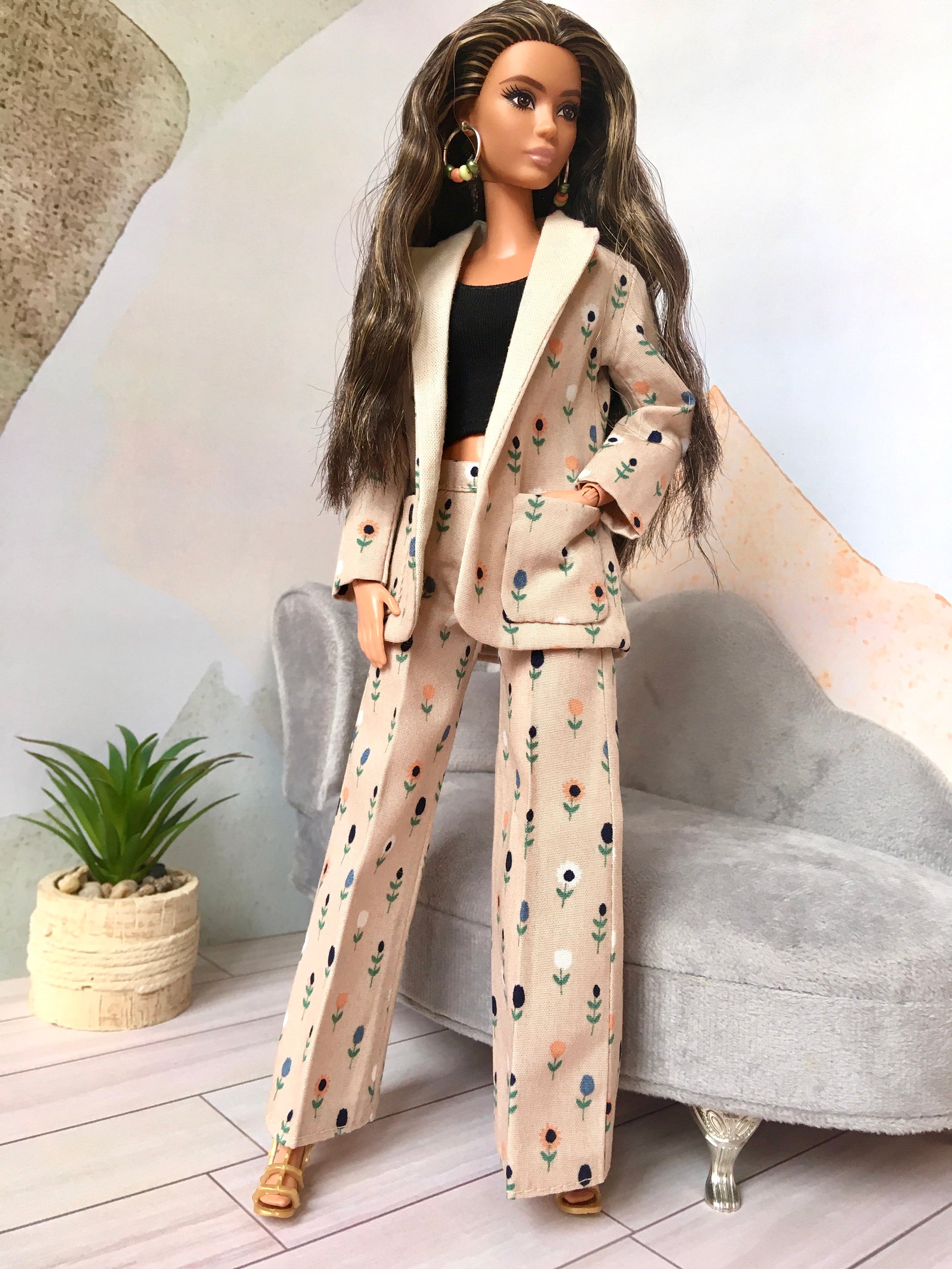 BQ-DAISY – Blazer & Pleated Trousers Set for 11.5" 1/6 Scale Fashion Dolls