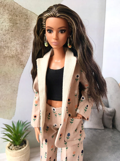 BQ-DAISY – Blazer & Pleated Trousers Set for 11.5" 1/6 Scale Fashion Dolls